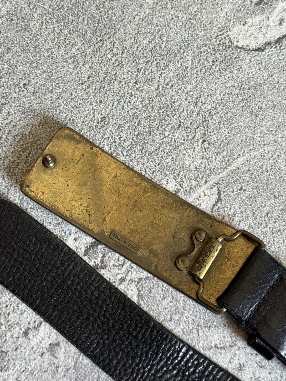 Diesel Diesel 90s retro vintage leather big logo belt avantgarde Size ONE SIZE - 10 Thumbnail