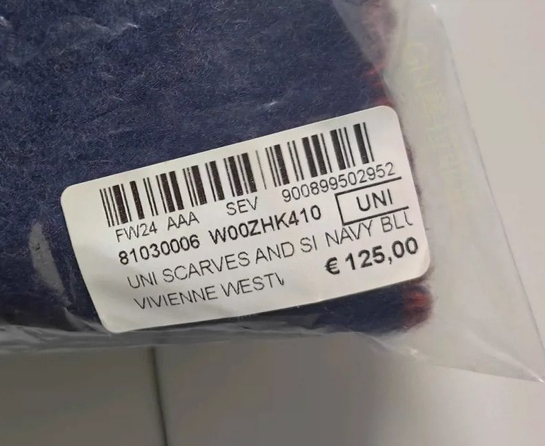 Vivienne Westwood Vivienne Westwood Double side woolen scarf navy blue Size ONE SIZE - 5 Thumbnail