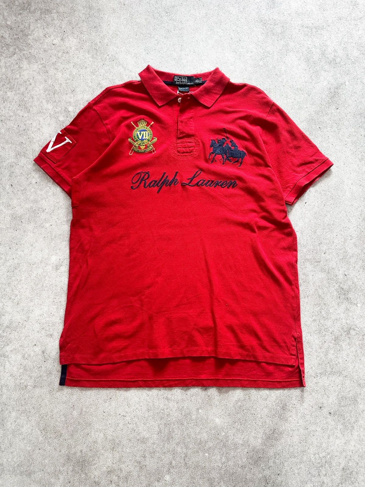 Polo Ralph Lauren 90s Polo Ralph Lauren Crest Big Pony Embroidered Polo Shirt Size US XL / EU 56 / 4 - 1 Thumbnail
