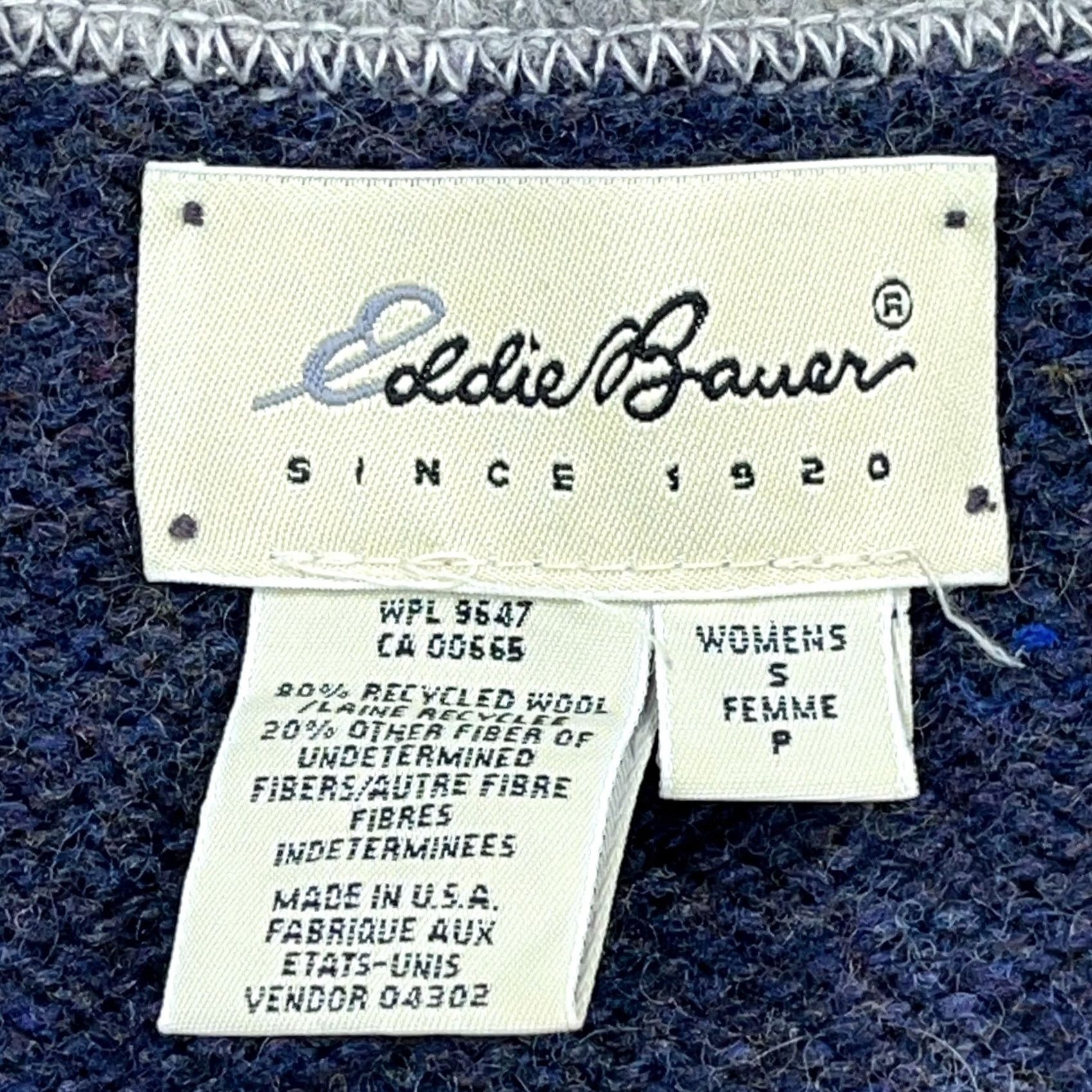 Eddie Bauer VINTAGE Eddie Bauer Cardigan Sweater Women Small Blue Wool Knit 90s Made In USA Size S / US 4 / IT 40 - 3 Thumbnail