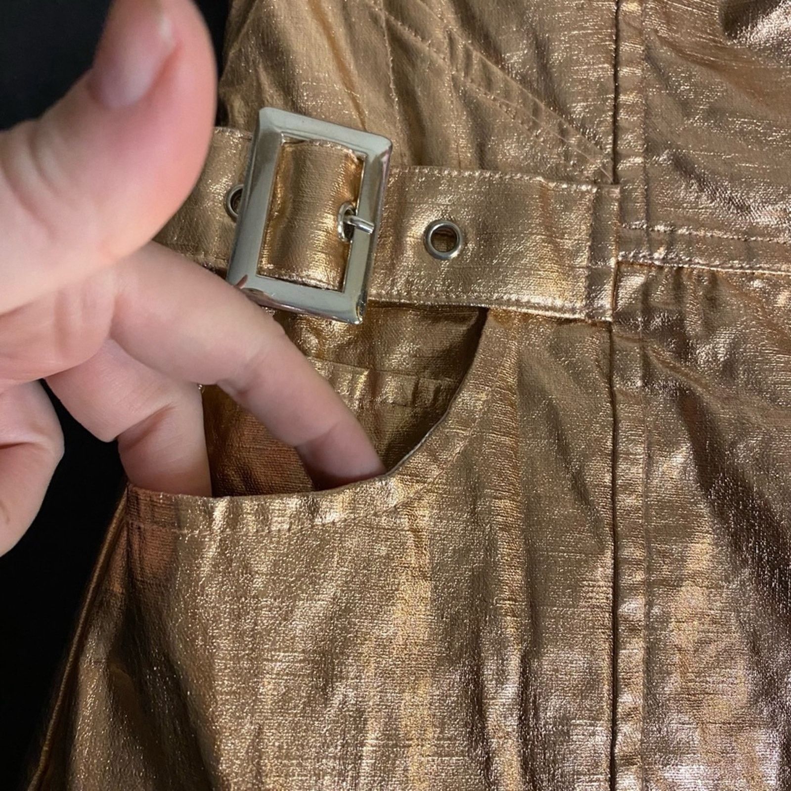 Urban Outfitters Urban Outfitters Metallic Gold Strapless Romper Small Size S / US 4 / IT 40 - 6 Thumbnail
