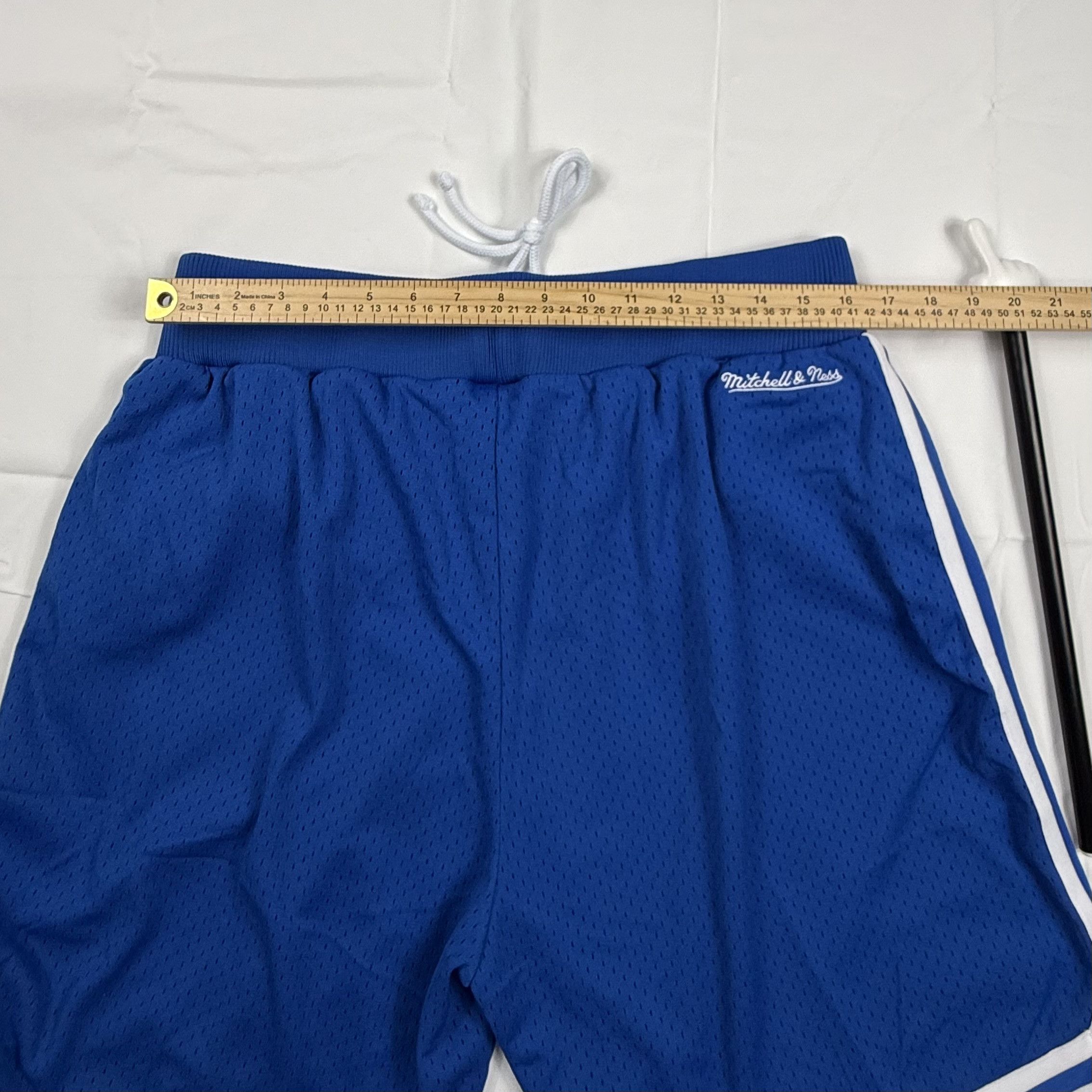 Mitchell & Ness Mitchell & Ness Mens Blue Logo Mesh Basketball Shorts XL NEW Size US 40 / EU 56 - 11 Thumbnail