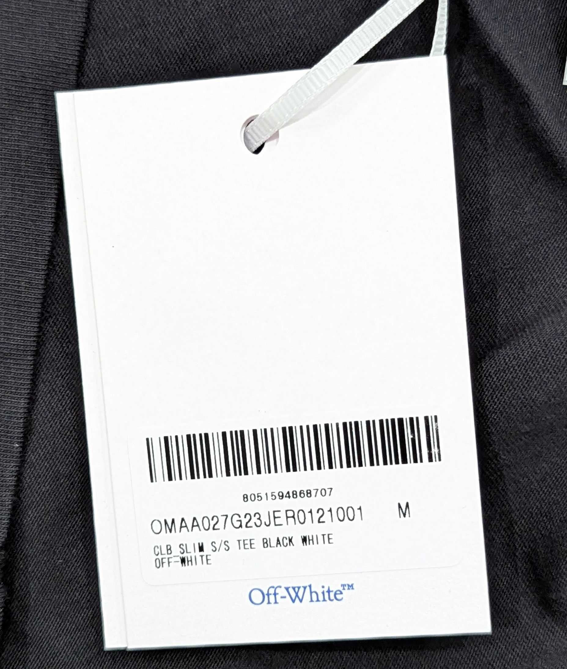 Off-White Off-White Slim Fit Cotton Crewneck T-Shirt Black/White M Size US M / EU 48-50 / 2 - 12 Thumbnail