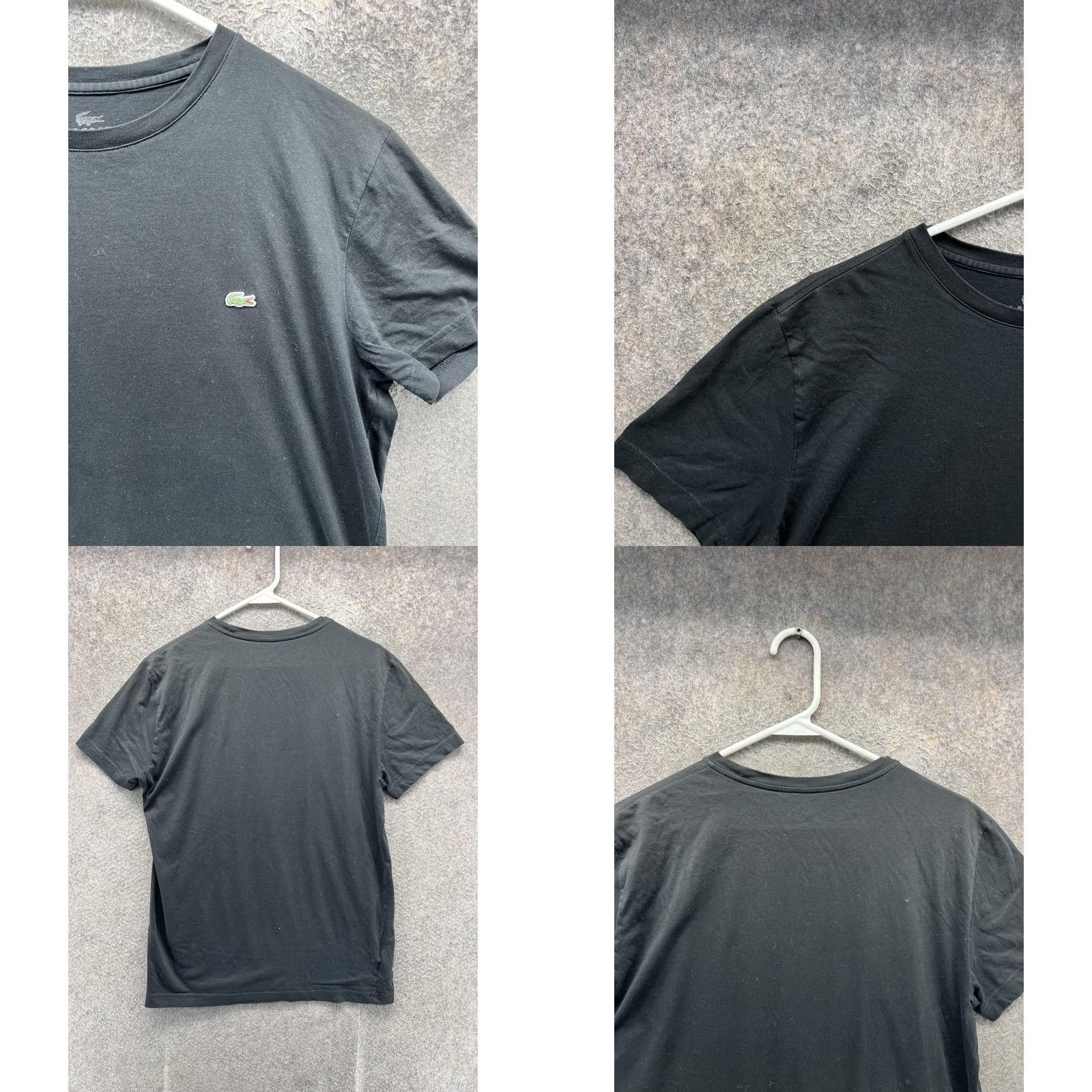 Lacoste Lacoste Shirt Mens M Black Men Pima Cotton Logo Crew Neck Tee Size US M / EU 48-50 / 2 - 8 Thumbnail