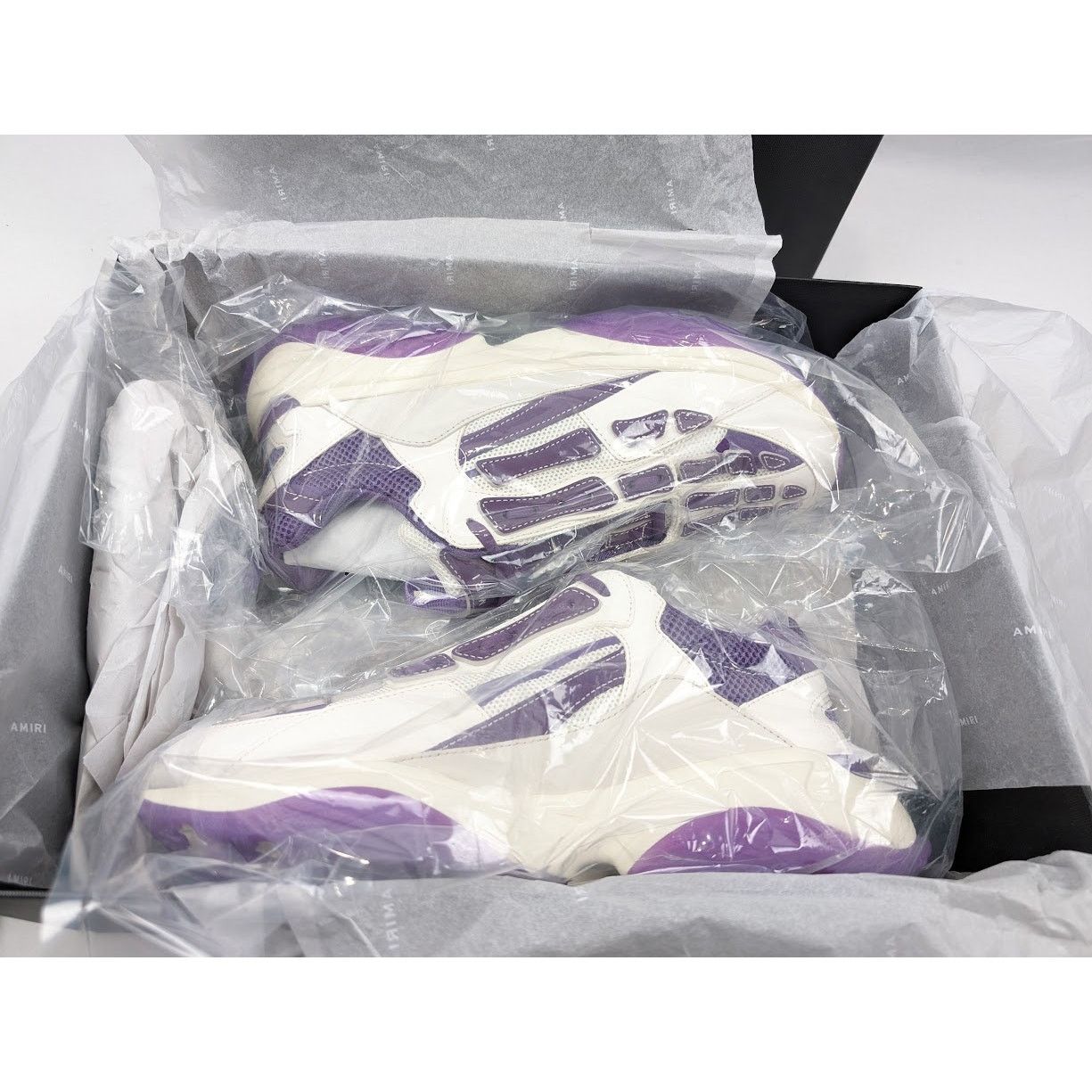 Amiri o1rshd1 Bone Runners in Cream/Purple Size US 12 / EU 45 - 21 Thumbnail