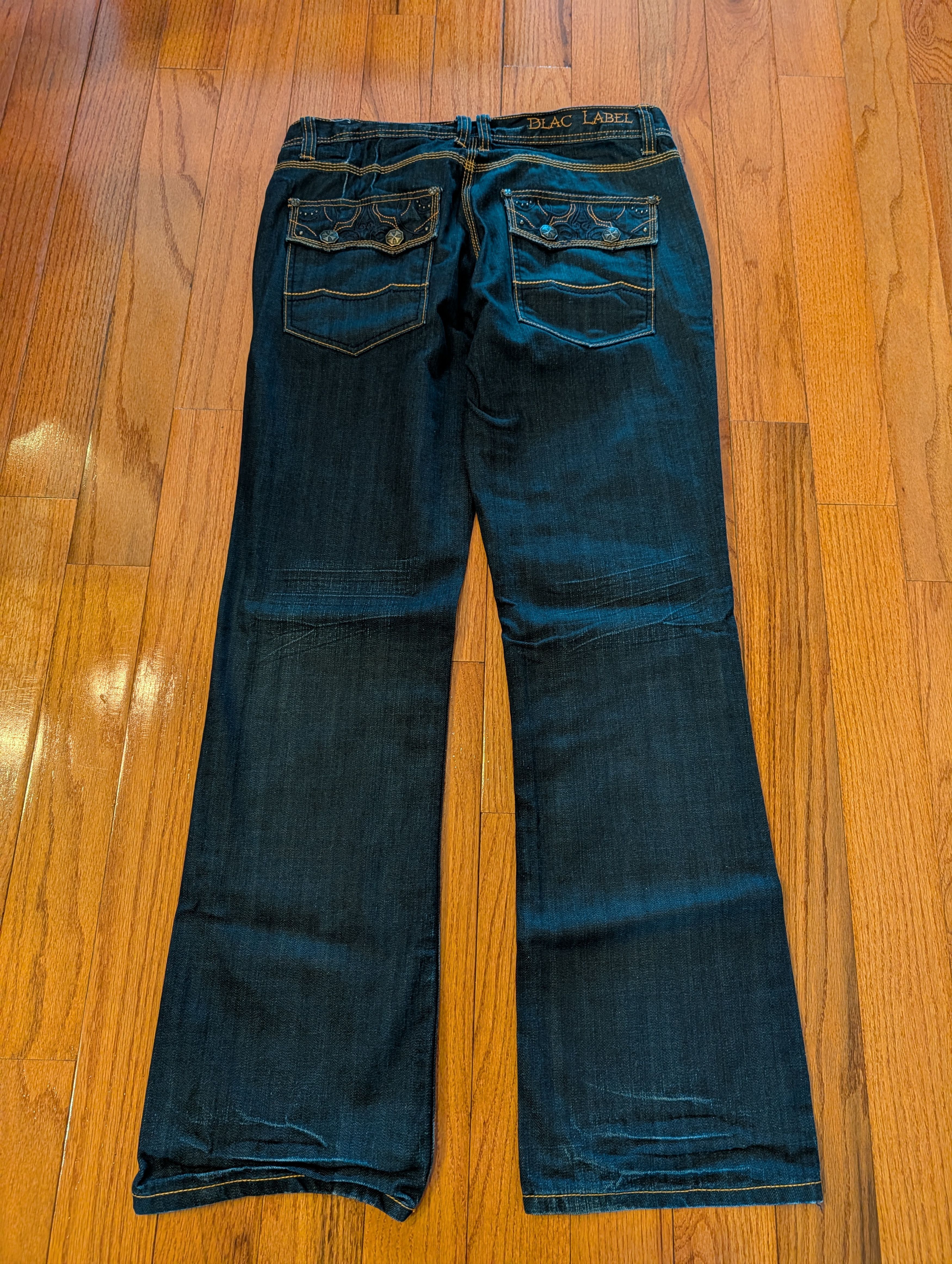 Black Label VTG Black Label Denim Jeans Relaxed Straight Leg Men's 36x34 Size US 36 / EU 52 - 1 Thumbnail