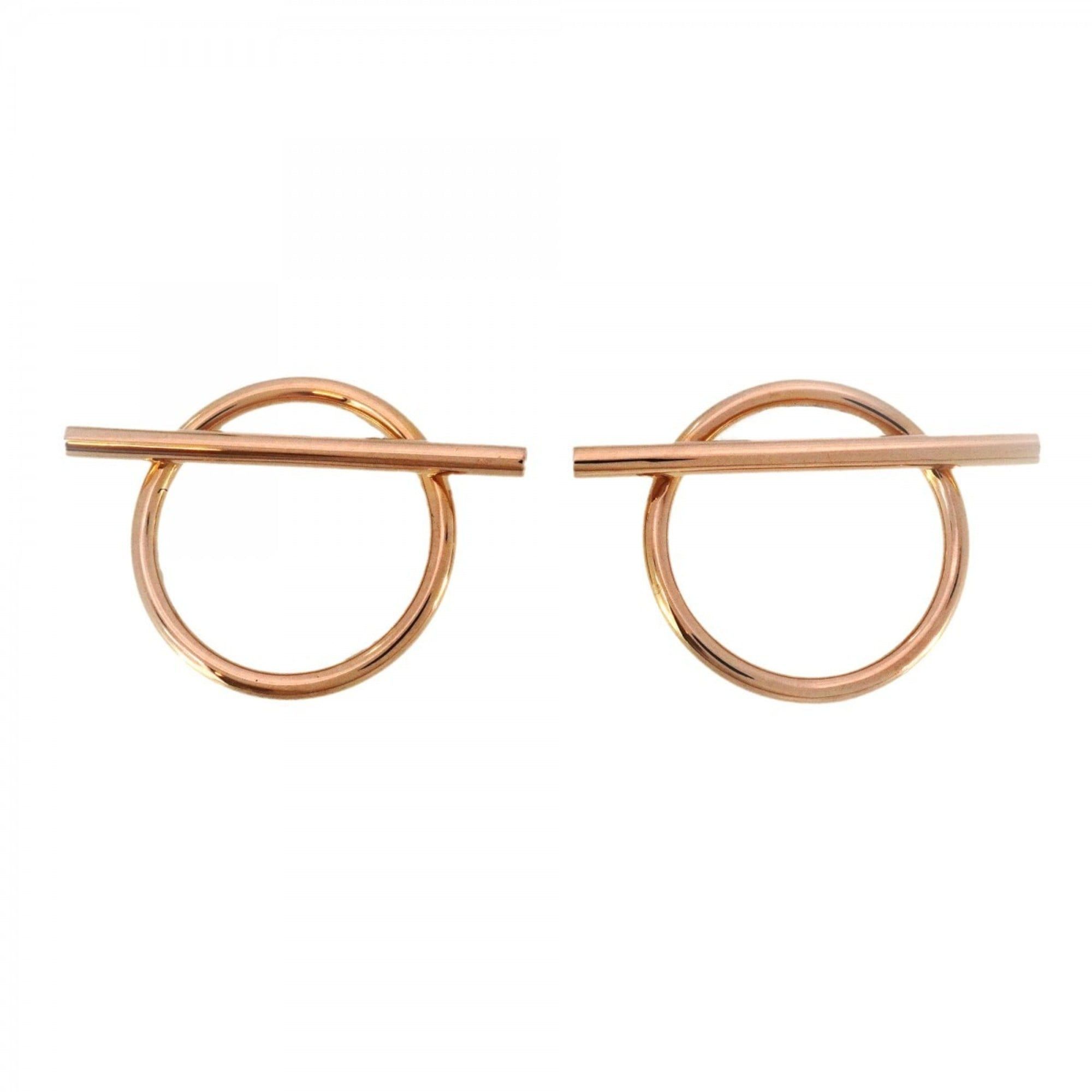 Hermes Echappé MM earrings in 18KPG pink gold for women