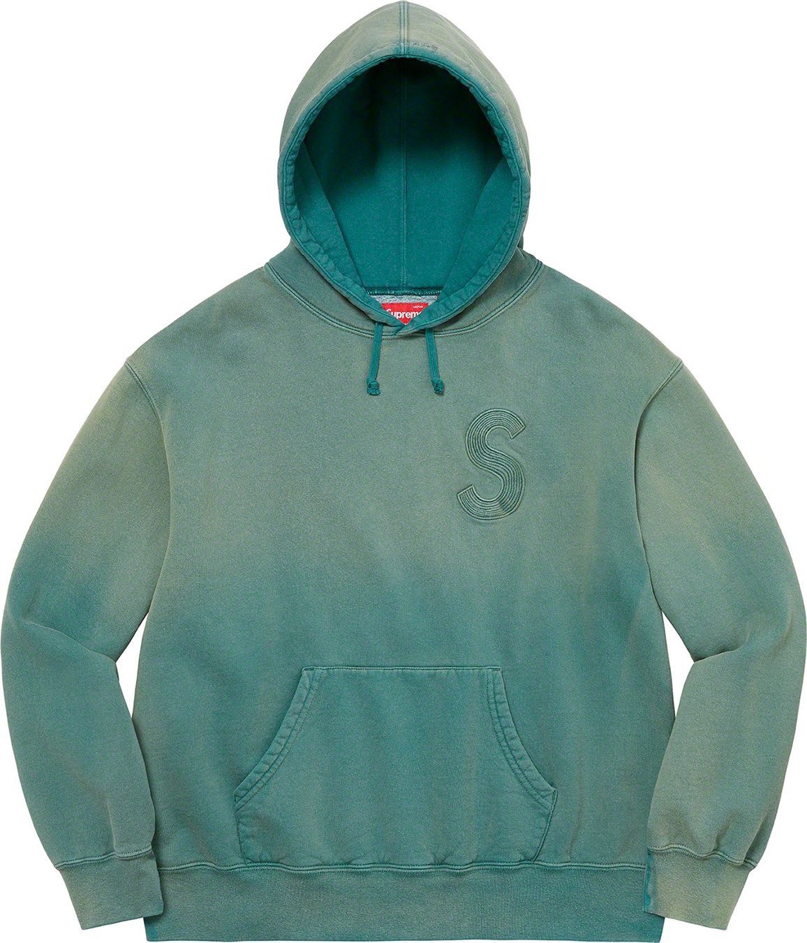 Supreme 2023 OVERDYED S LOGO HOODED SWEATSHiRT MiDWEiGHT FLEECE Size US XXL / EU 58 / 5 - 15 Thumbnail