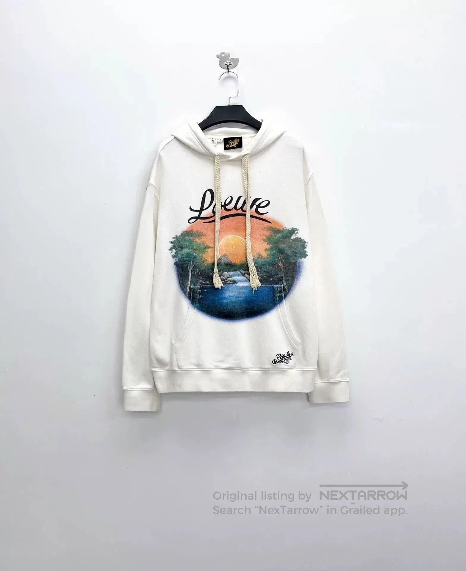 Loewe Loewe White Sunset Logo Drawstring Hoodie. Size US M / EU 48-50 / 2 - 1 Thumbnail
