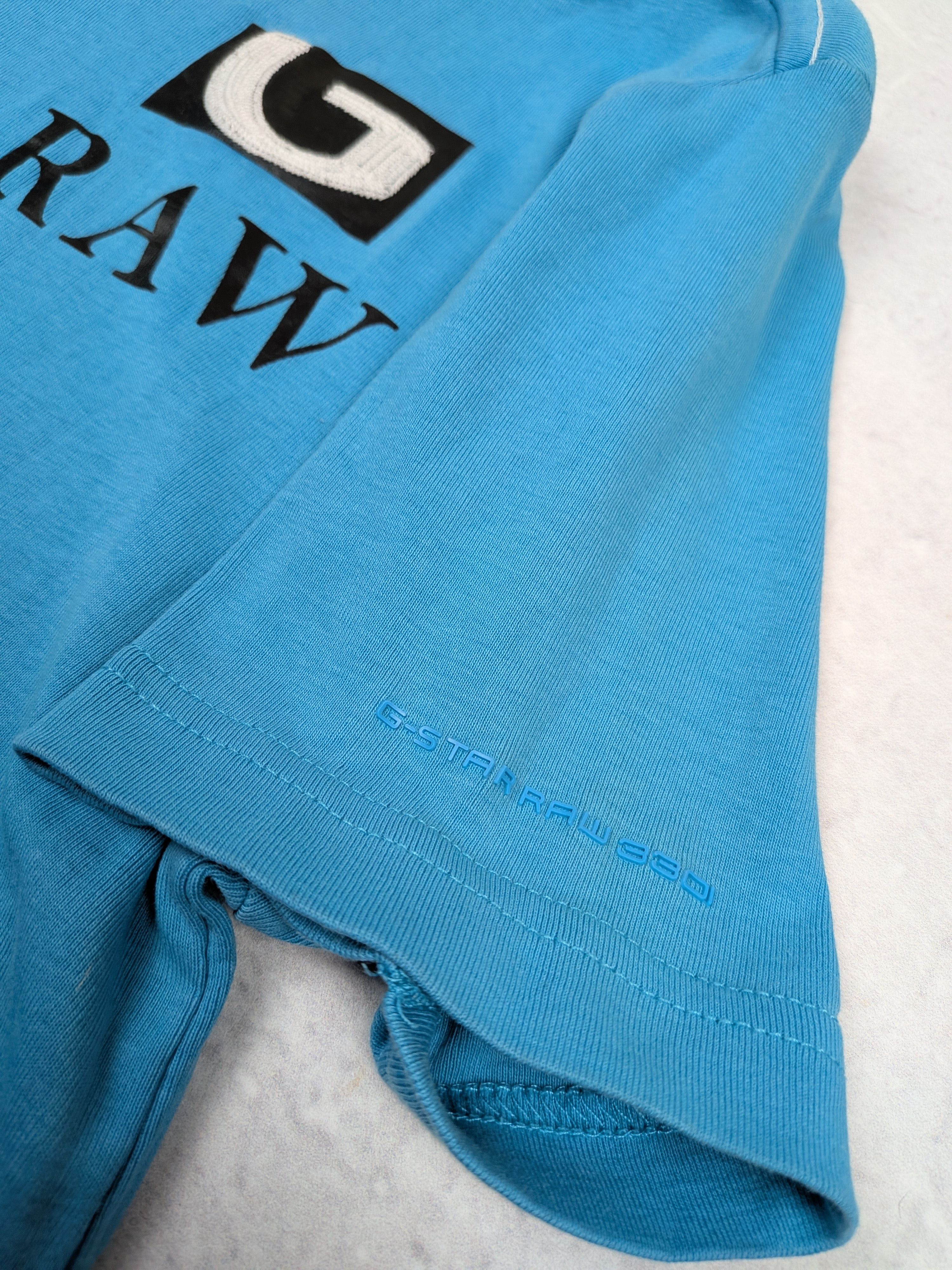 G-Star G-Star Raw Graphic T-shirt Blue 3301 Spellout Print Size M Size US M / EU 48-50 / 2 - 8 Thumbnail