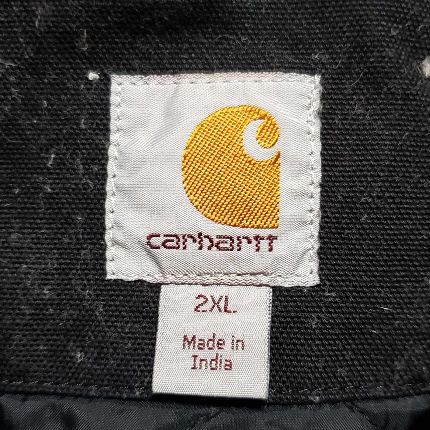 Carhartt VINTAGE Carhartt Jacket 2XL Tall 2XLT Embroidered Canvas Hooded Insulated Quilt Lined Black Zip Full Zip Pockets Weathergear Workwear Size US XXL / EU 58 / 5 - 7 Thumbnail