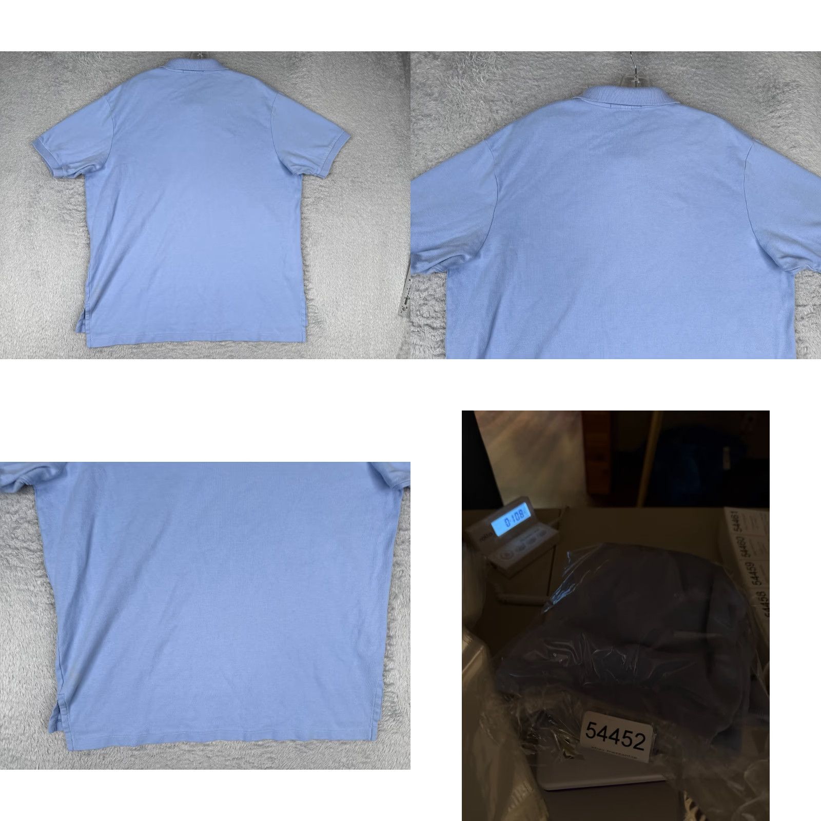 Ralph Lauren VINTAGE Ralph Lauren Polo Shirt Adult XL Blue 100% Cotton Short Sleeve Men's Polo Shirt, Regular Fit, Button Embroidered Logo, 44 Chest, 28 in Size US XL / EU 56 / 4 - 9 Thumbnail
