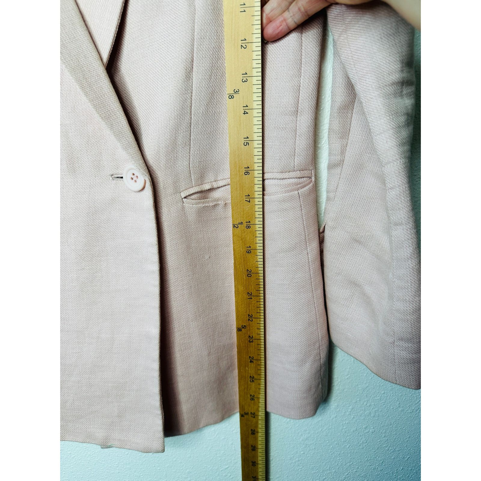 Rebecca Minkoff Rebecca Minkoff Pink Linen Blazer Size 0 Double Button Chic Size XS / US 0-2 / IT 36-38 - 14 Thumbnail