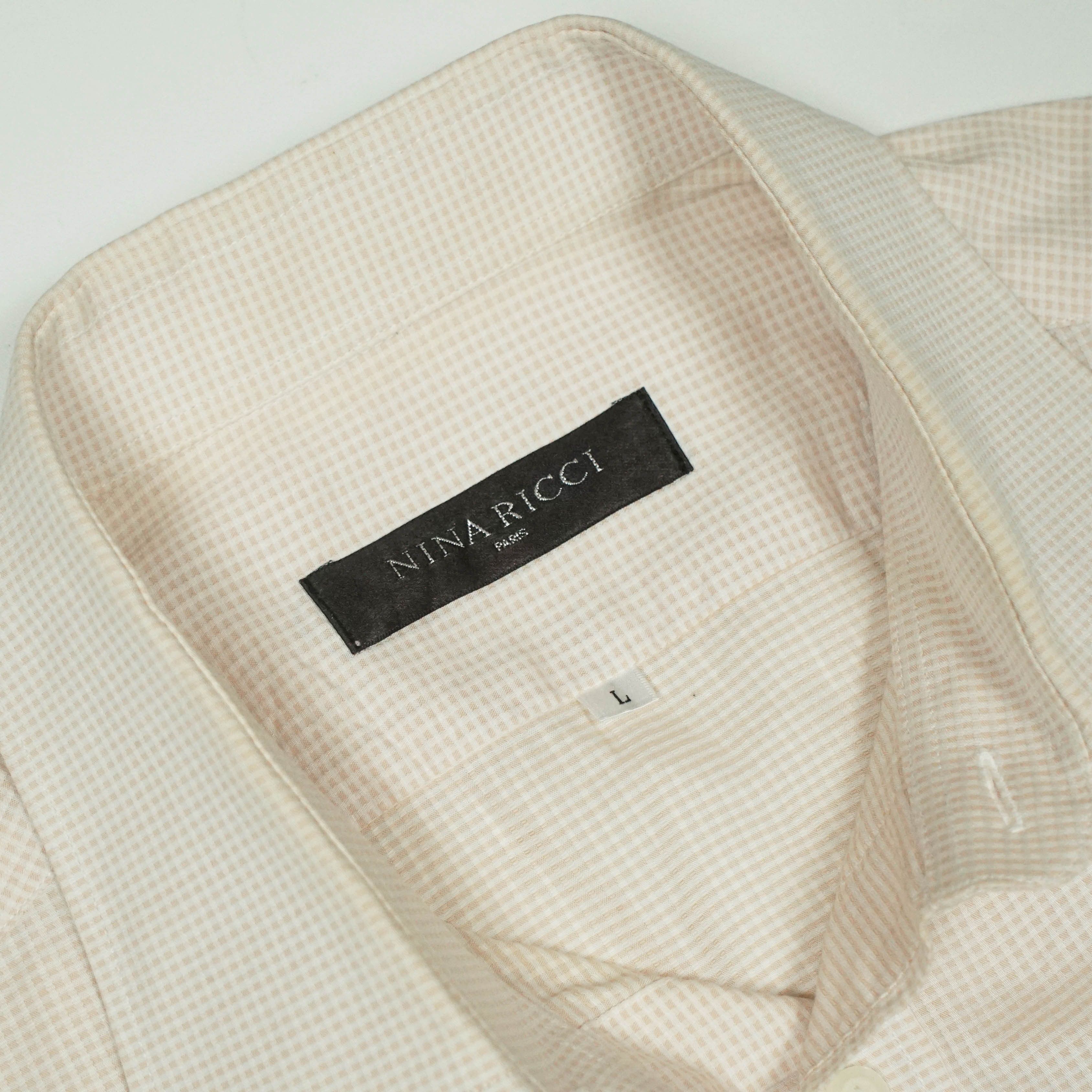 Nina Ricci *NoTariff Nina Ricci Plaid SS Shirt Size L / US 10 / IT 46 - 3 Thumbnail
