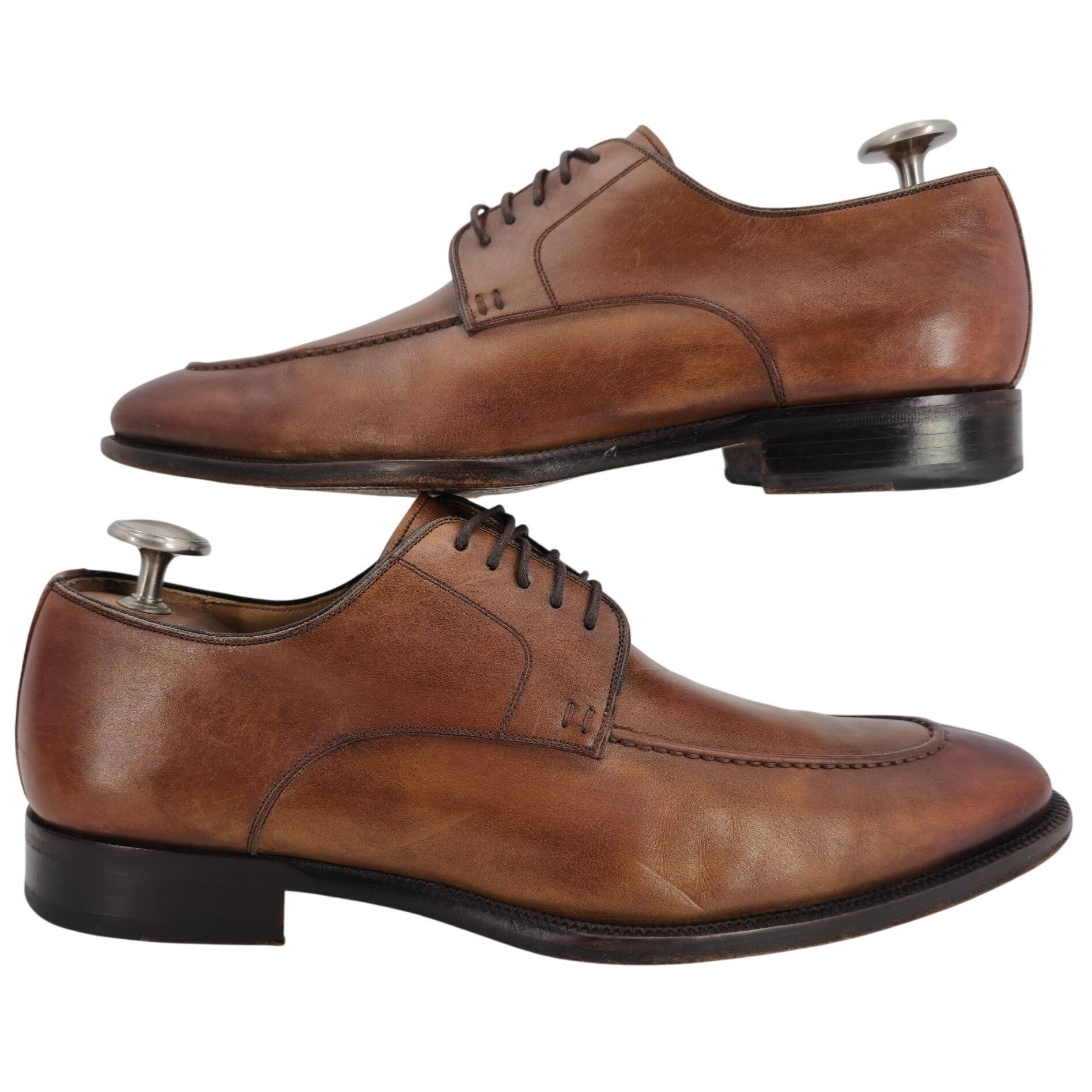 Magnanni Magnanni Spain Men's 11 Brown Leather Dress Shoes Split-toe Size US 11 / EU 44 - 6 Thumbnail