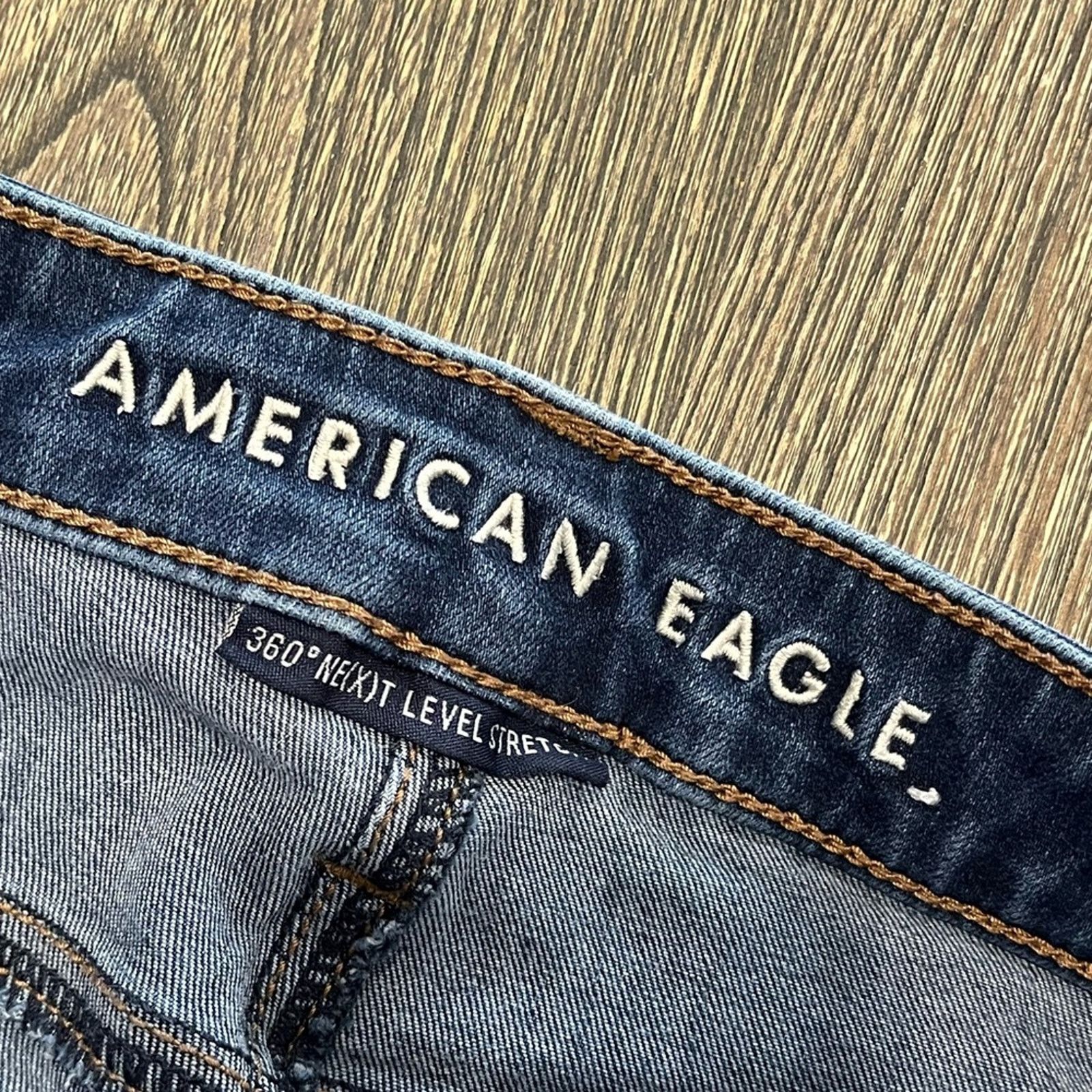 American Eagle Outfitters American Eagle Hi-Rise Skinny Jeans 360 Super Stretch Blue 2 Size 26" / US 2 / IT 38 - 7 Thumbnail
