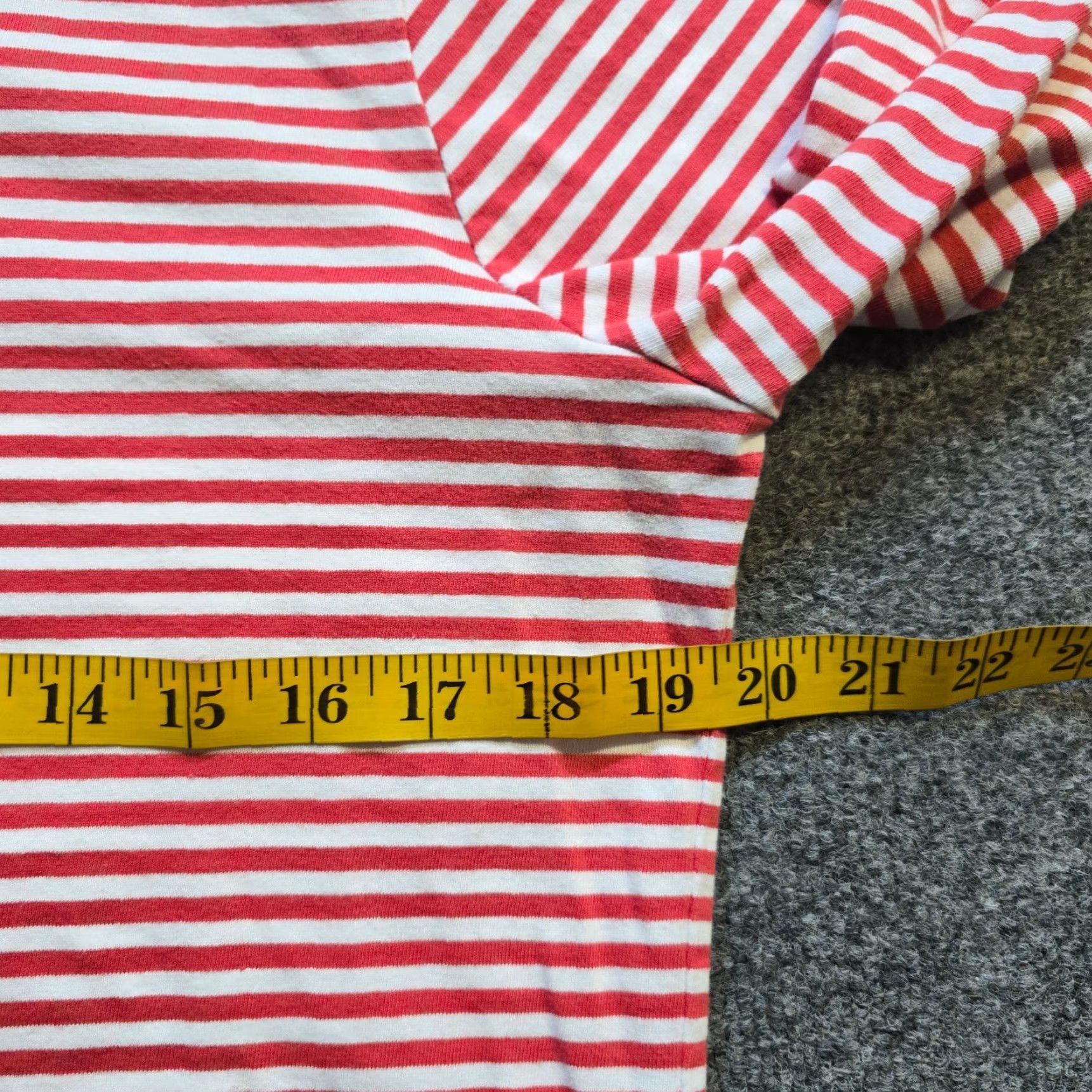 Orvis Orvis Top Women Large Red White Striped Round Neck Nautical Beach Coastal Casual Blouse Size L / US 10 / IT 46 - 5 Thumbnail