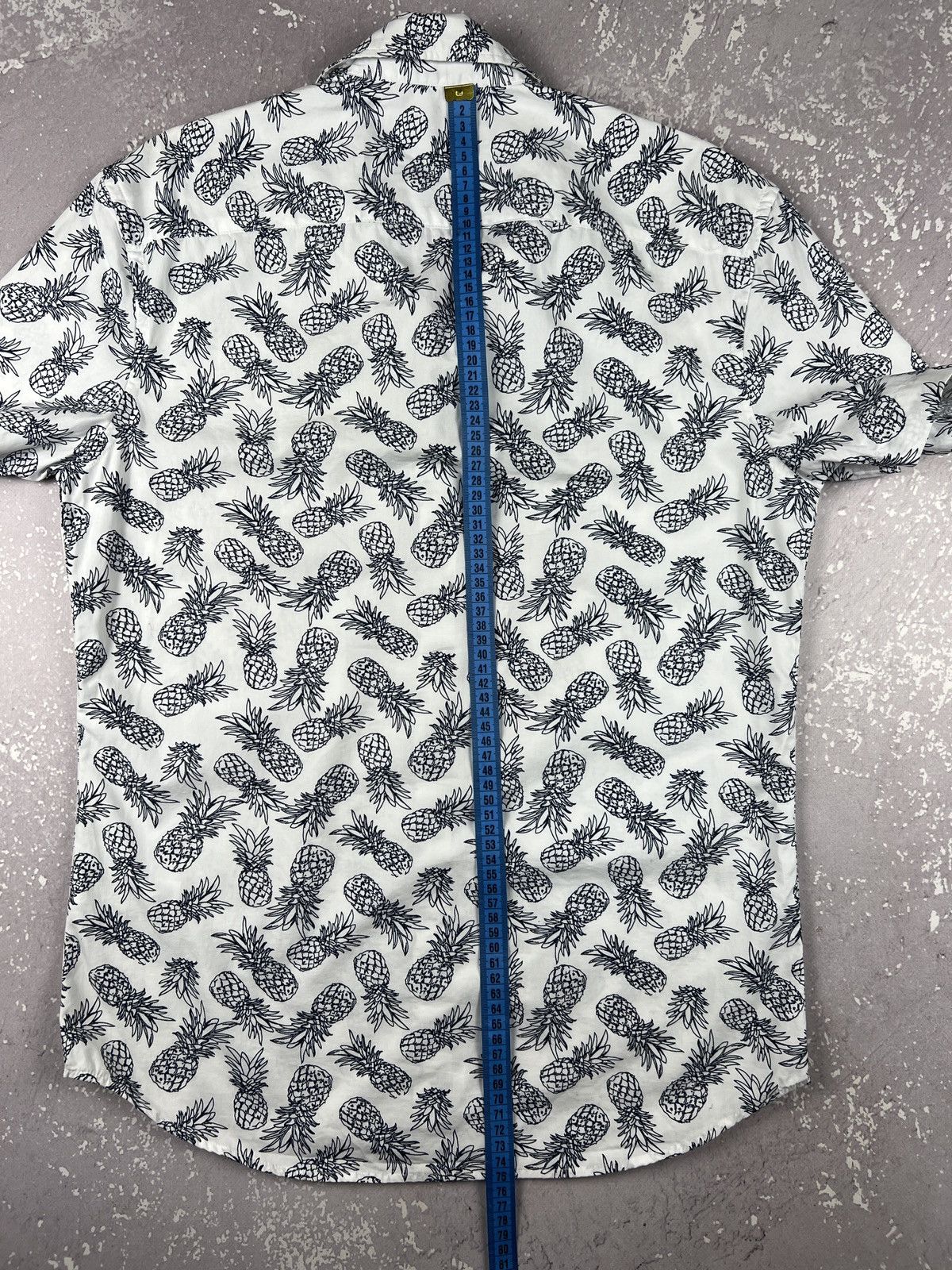Marks & Spencer Crazy Hawaiian Pineapple All Over Print SS Cotton Shirt Size US S / EU 44-46 / 1 - 8 Thumbnail