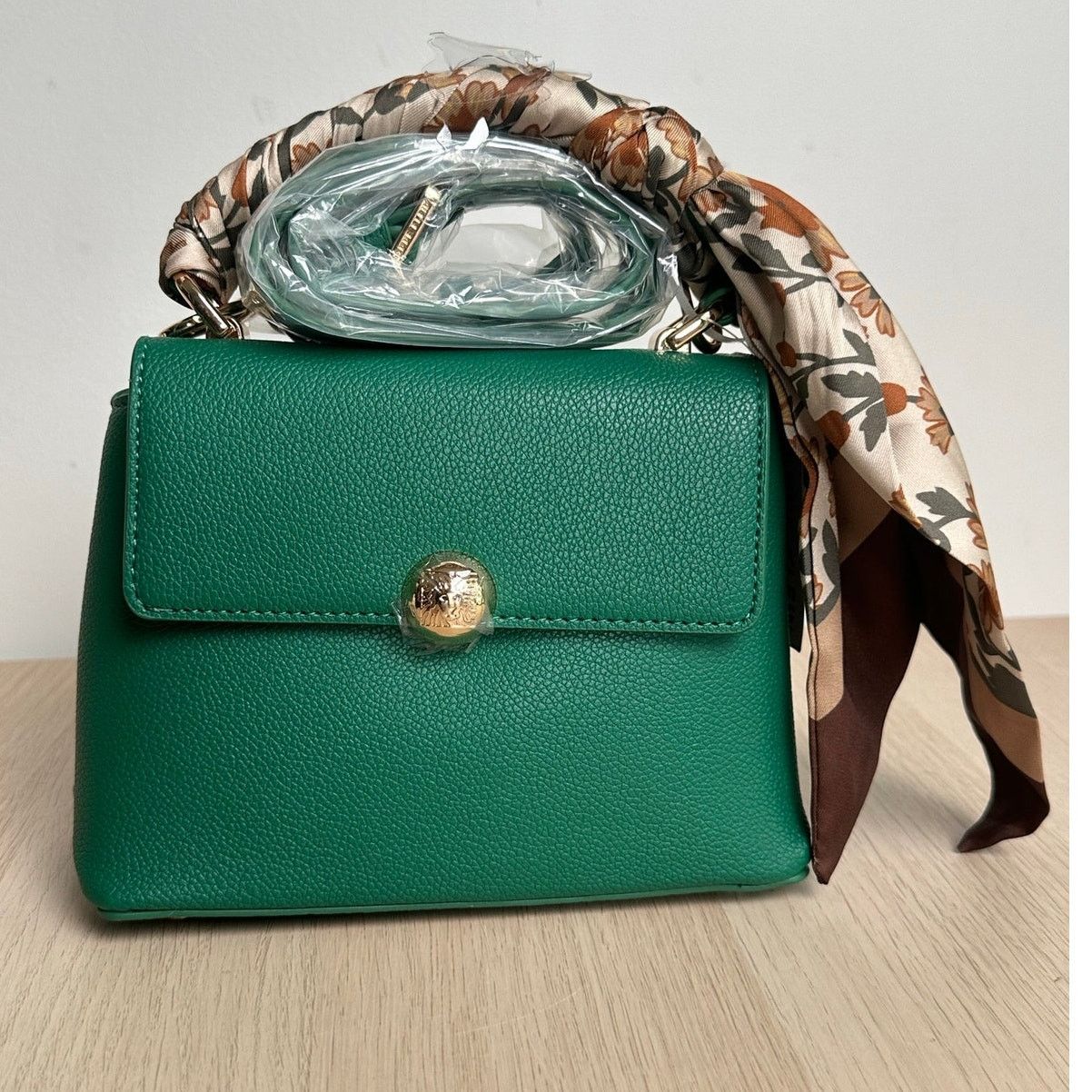Anne Klein Green Anne Klein Handbag with Silk Wrap - New Size ONE SIZE - 1 Thumbnail