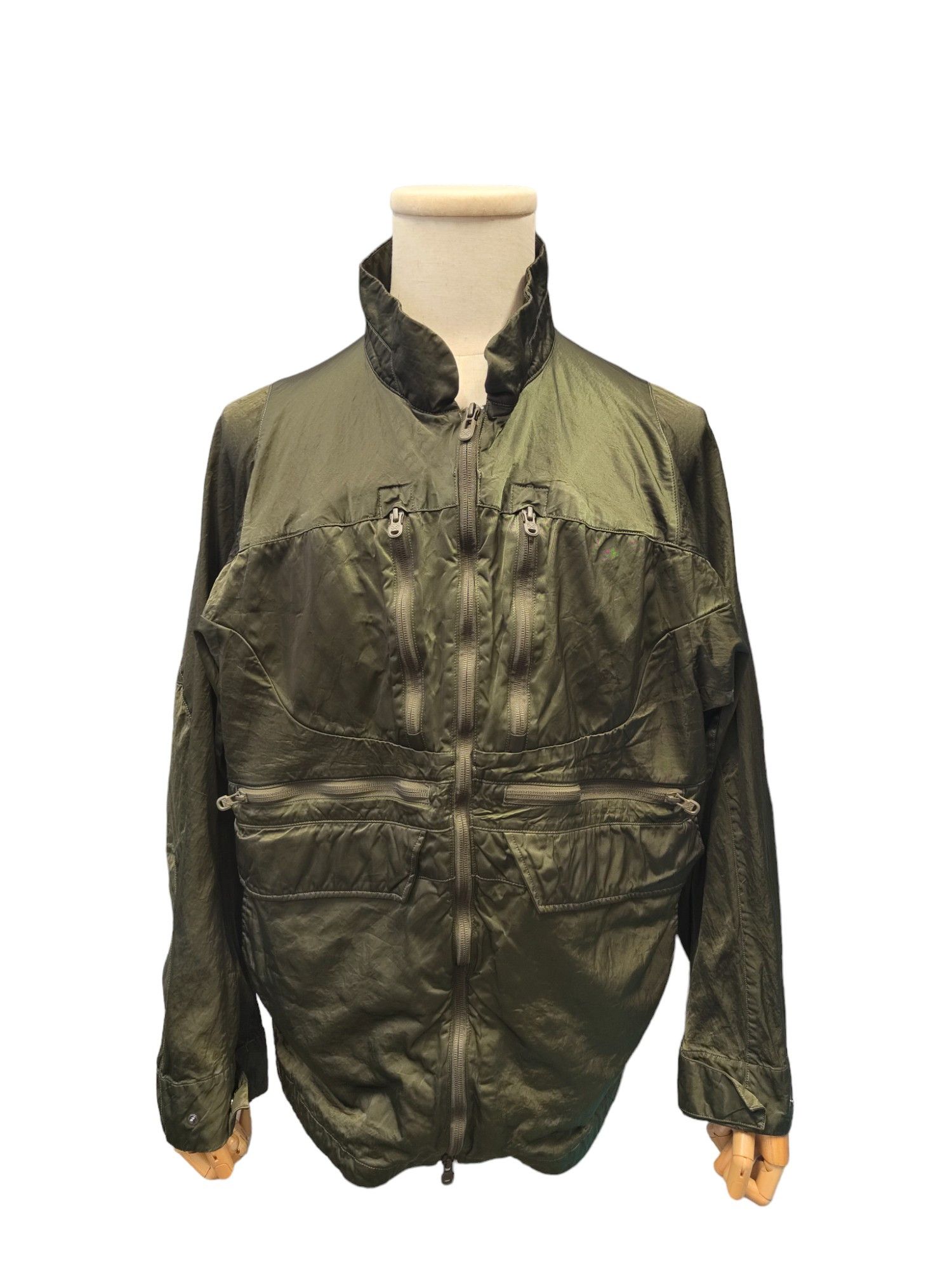 White Mountaineering KHAKI JACKET IN GLOSSY FINISHING Size US S / EU 44-46 / 1 - 3 Thumbnail