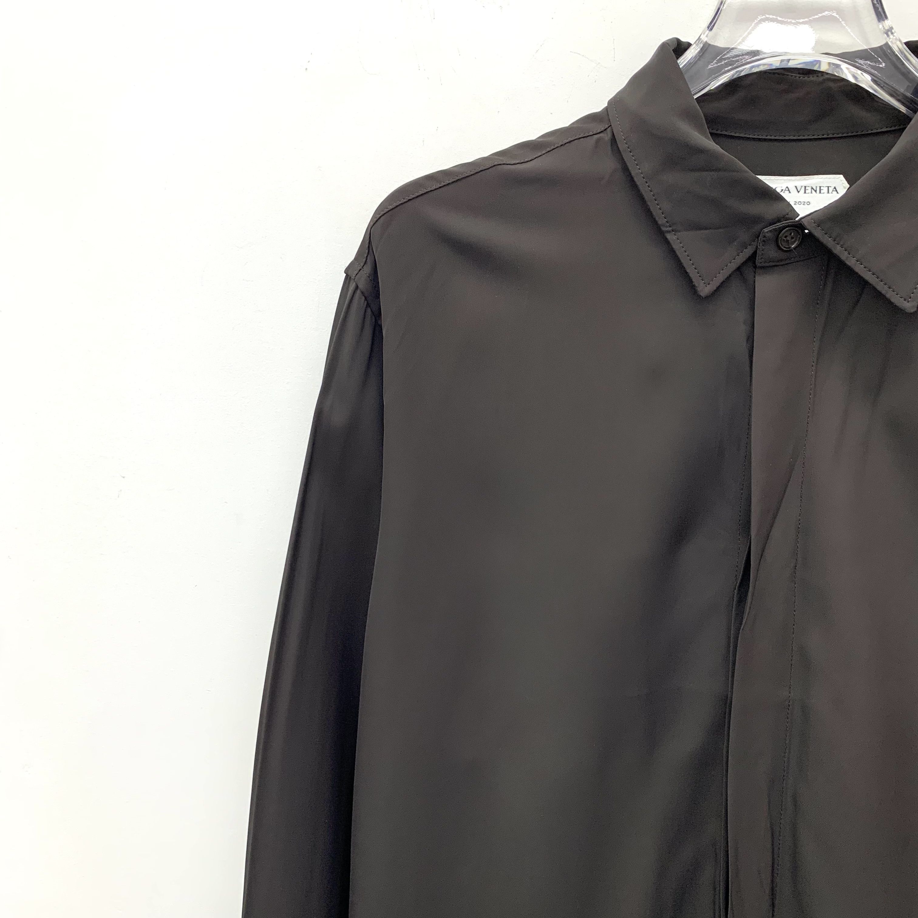 Bottega Veneta Bottega Veneta Shirt Dark Brown (40) Size S / US 4 / IT 40 - 3 Thumbnail