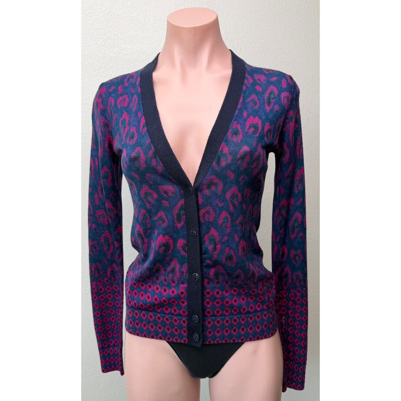 Tory Burch Tory Burch Brady Wool Cardigan Women XS Multicolor Size XS / US 0-2 / IT 36-38 - 1 Thumbnail
