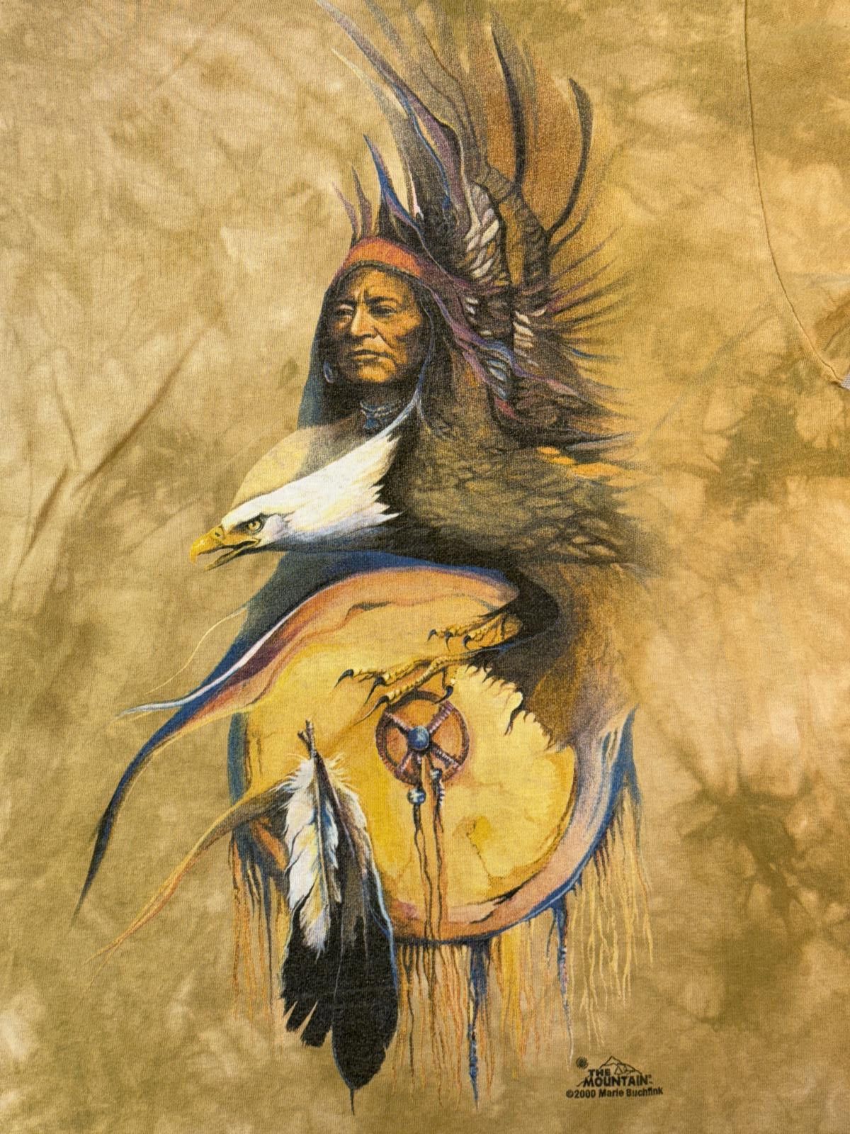 The Mountain VTG The Mountain T-shirt Native American Bald Eagle Buchfink Size US XXL / EU 58 / 5 - 3 Thumbnail