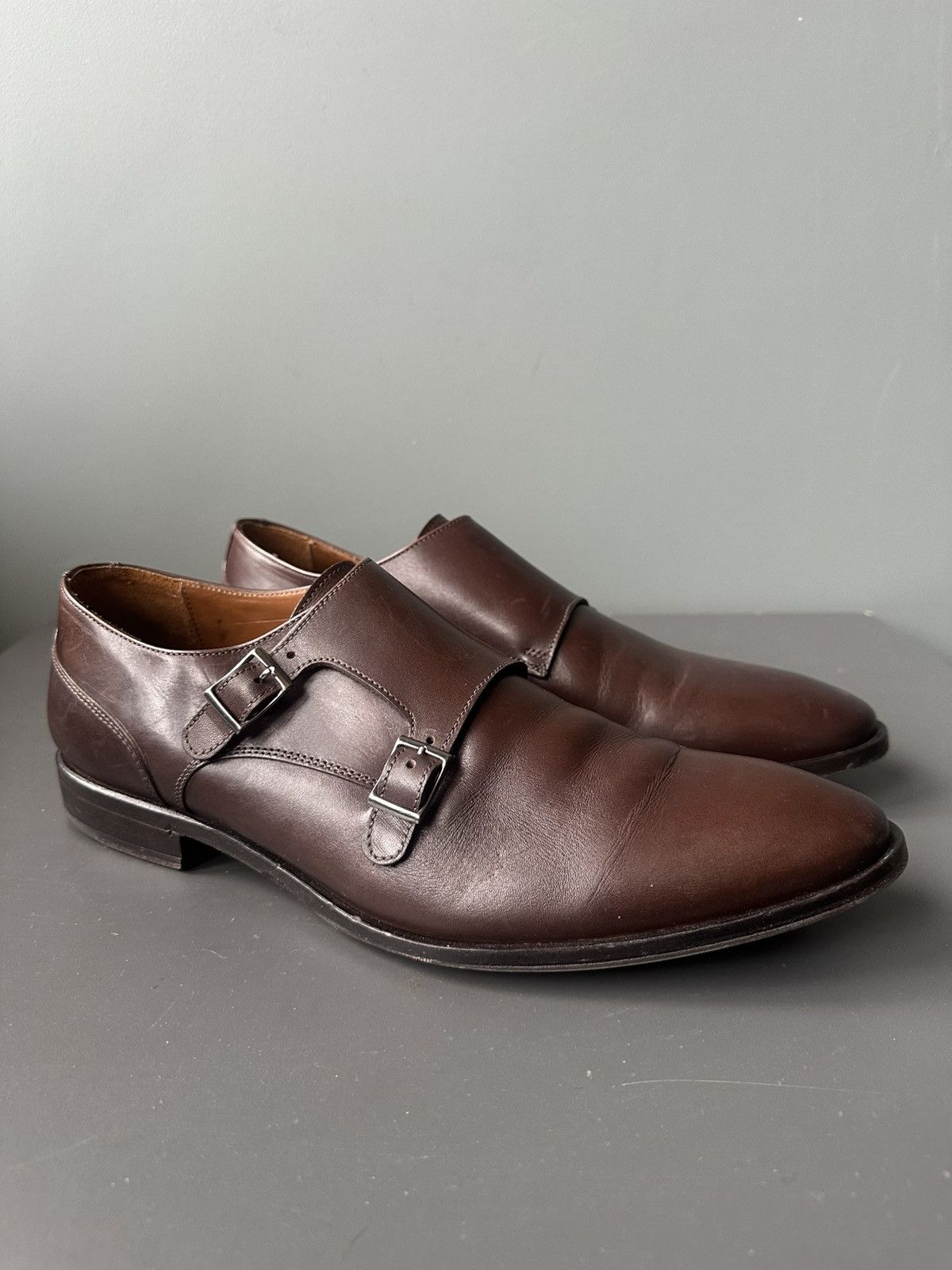 NAVYBOOT Navyboot Double Monk Shoes Leather Size 43 Size US 9.5 / EU 42-43 - 1 Thumbnail