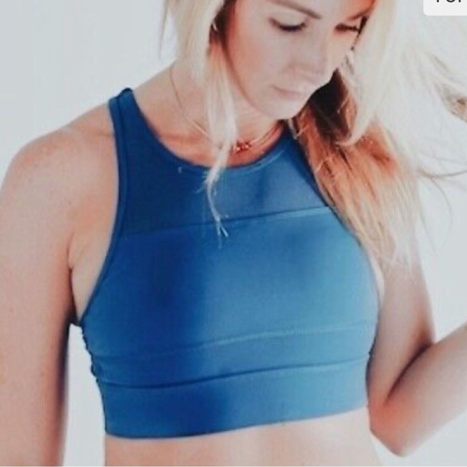 Other Zyia Active All Star Bra Teal Blue athletic sports bra sz M Size ONE SIZE - 6 Thumbnail