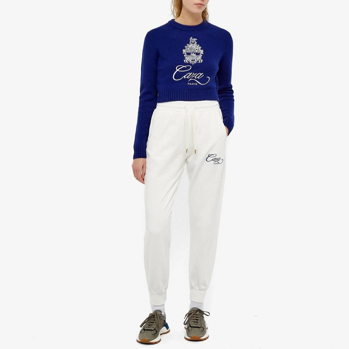 Casablanca White Caza Embroidered Logo Sweatpants Size 30" / US 8 / IT 44 - 1 Thumbnail