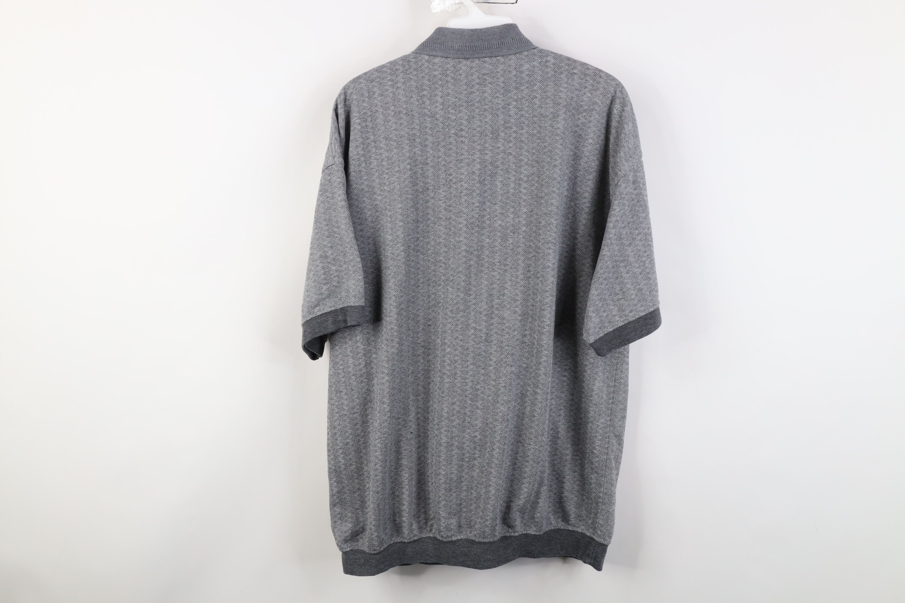 Vintage Vintage 90s Streetwear Geometric Pullover Polo Shirt Gray Size US L / EU 52-54 / 3 - 11 Thumbnail