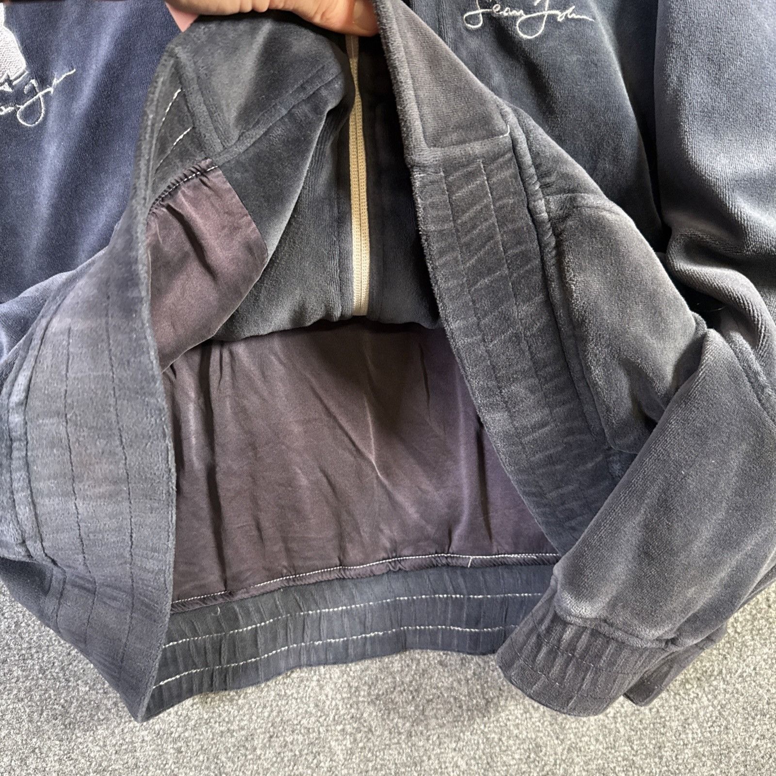 Playboy Vintage Playboy Jacket Adult Large Navy 90s Velvet Zip Up Size US L / EU 52-54 / 3 - 5 Thumbnail