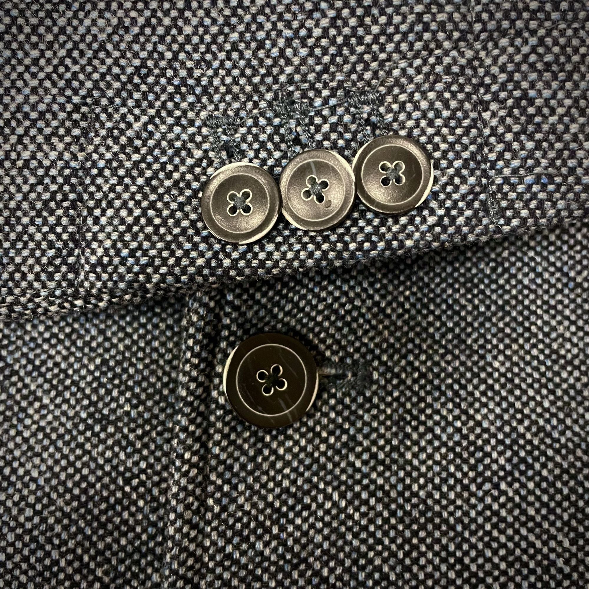 Joseph Abboud Joseph Abboud Men's Blue Birdseye Sport Coat SURGEON CUFF Bl Size 44L - 7 Thumbnail