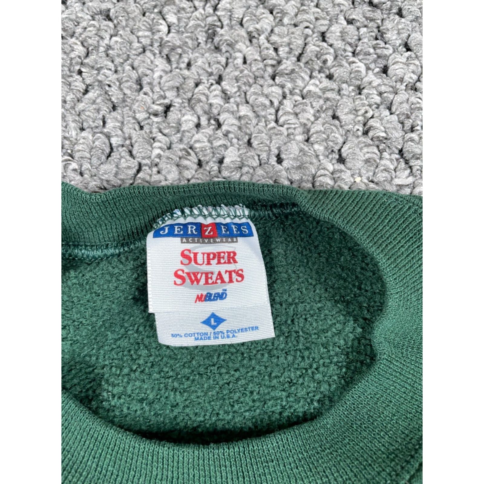 Jerzees VINTAGE Jerzees Sweatshirt Adult Large Green Embroidered Michigan Lola Park Lutheran Size US L / EU 52-54 / 3 - 4 Thumbnail