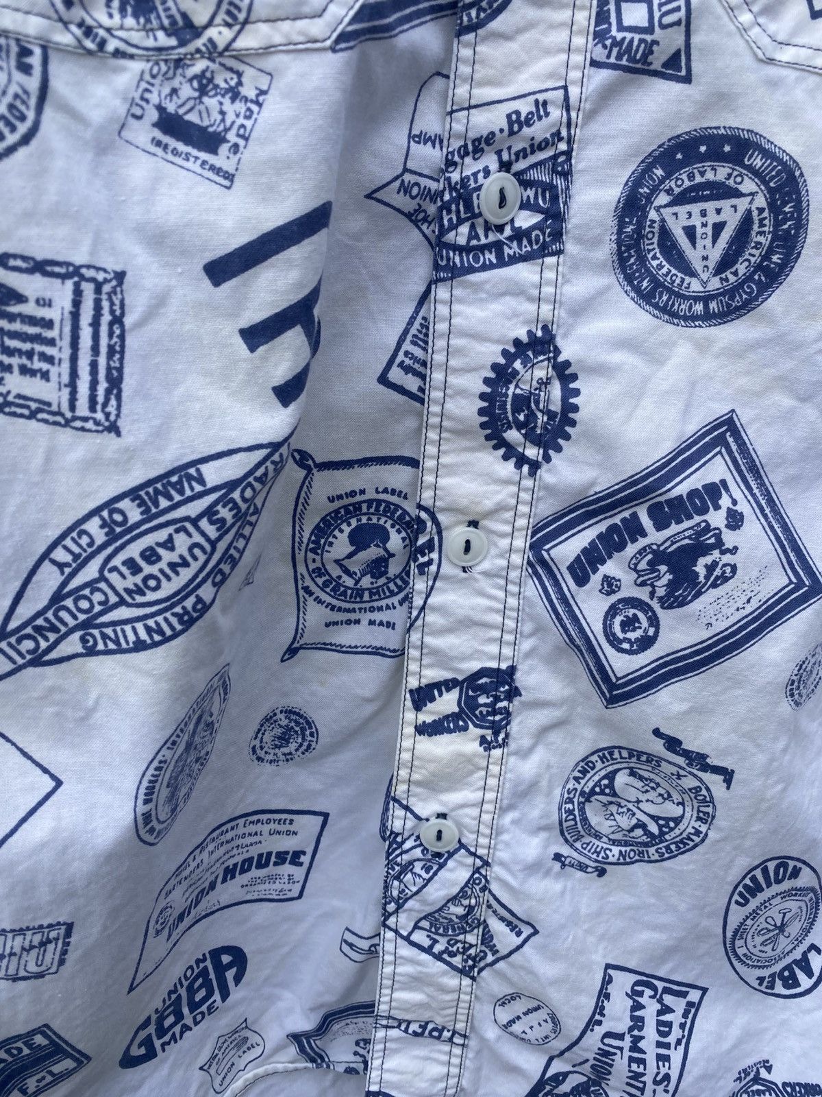Sugar Cane Sugar Cane Long Sleeve Shirt – Allover Union Label Print Size US L / EU 52-54 / 3 - 10 Thumbnail