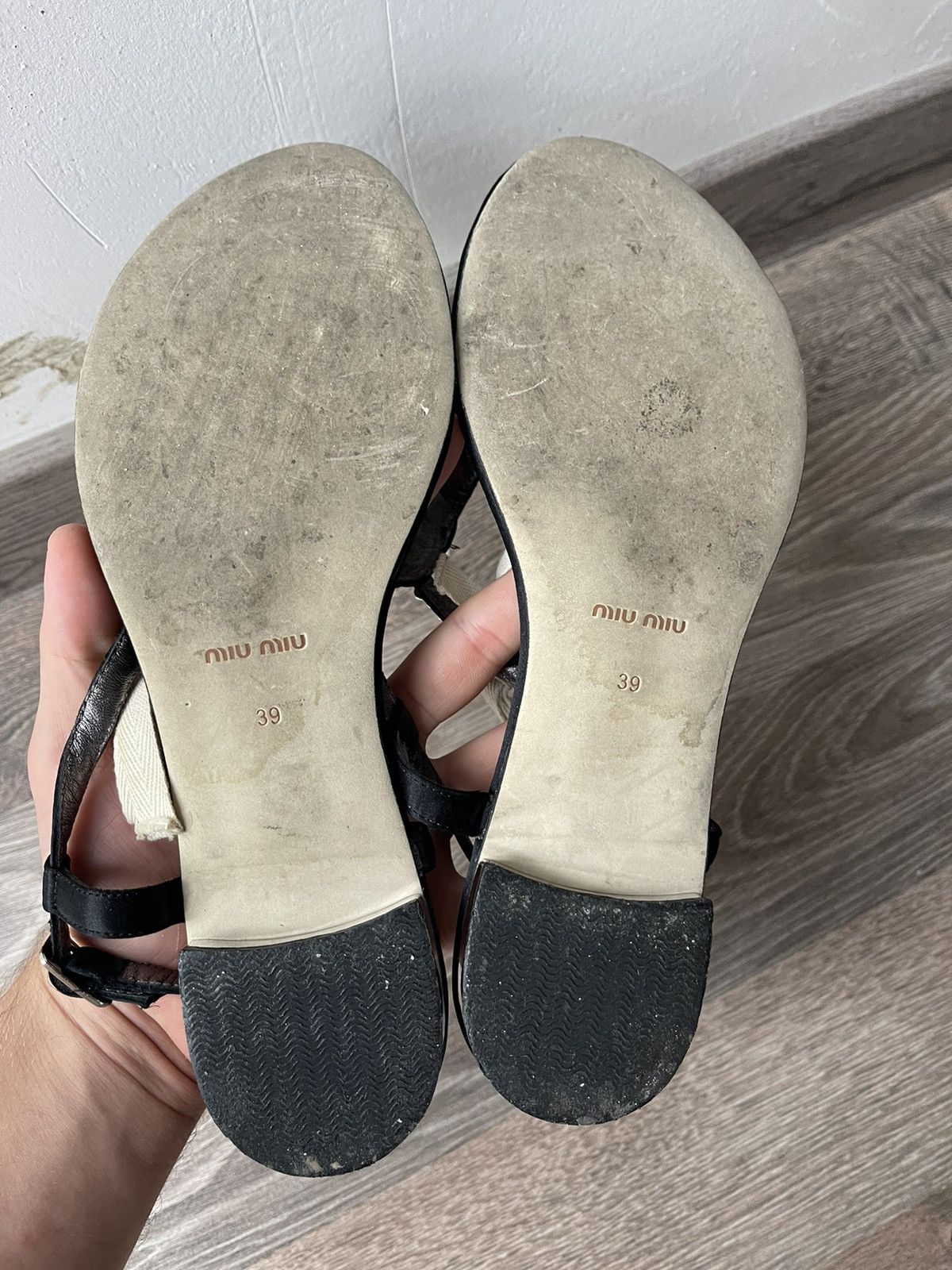 Miu Miu miu miu sandals 39 women shoes black Size US 8.5 / IT 38.5 - 4 Thumbnail