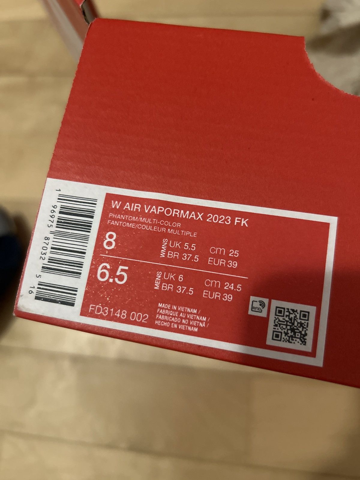 Nike Nike Air Vapormax 2023 Fantome Size US 8 / IT 38 - 2 Thumbnail