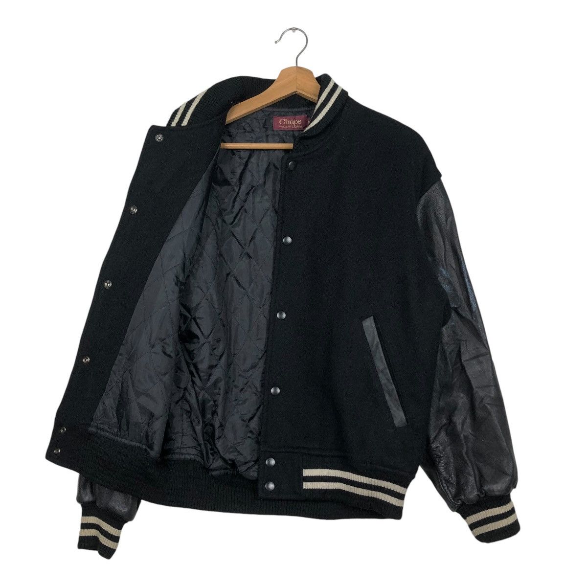 Ralph Lauren 🔥VINTAGE BOMBER JACKET LEATHER CHAPS RALPH LAUREN BIG LOGO Size US M / EU 48-50 / 2 - 13 Thumbnail