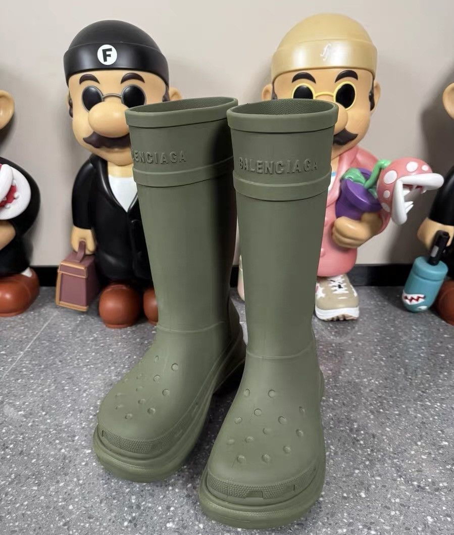 Balenciaga Balenciaga Cross High-Top Boots Dark Green Size US 8.5 / EU 41-42 - 3 Thumbnail