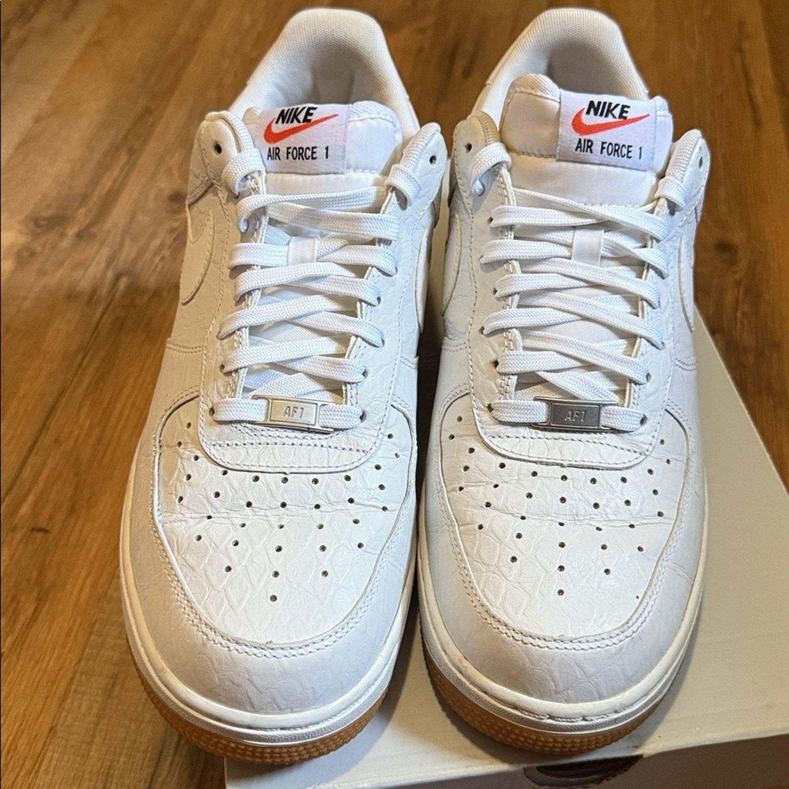 Nike 2014 Nike Air Force 1 Croc White Gum Bottom Size US 10.5 / EU 43-44 - 5 Thumbnail
