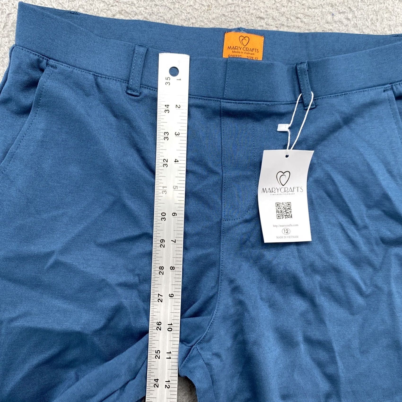 Vintage Marycrafts Women's Dress Pants Blue Ankle Work Pants Size 12 NEW Dress Pants Womens Blue 12 Marycrafts Size 34" / US 12 / IT 48 - 5 Thumbnail