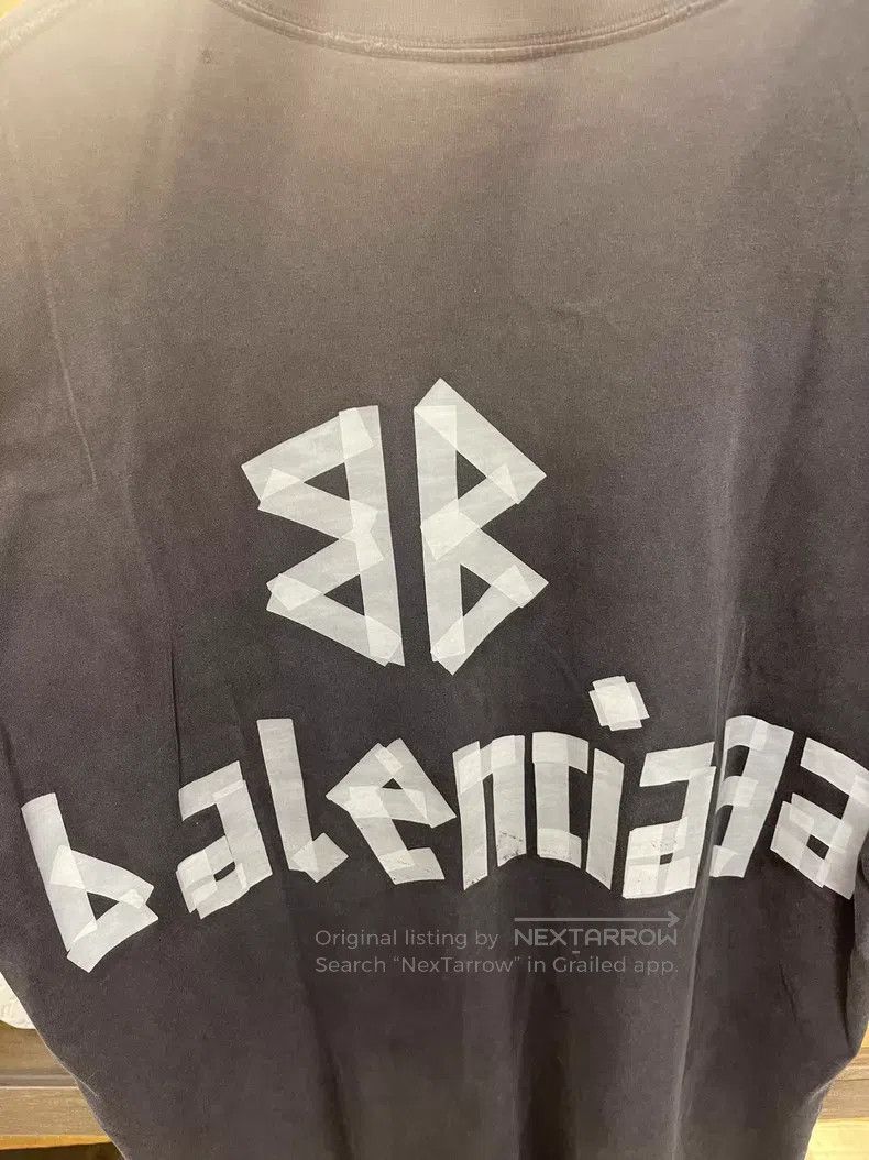 Balenciaga Balenciaga Black Logo Short Sleeve T-Shirt Size US S / EU 44-46 / 1 - 3 Thumbnail