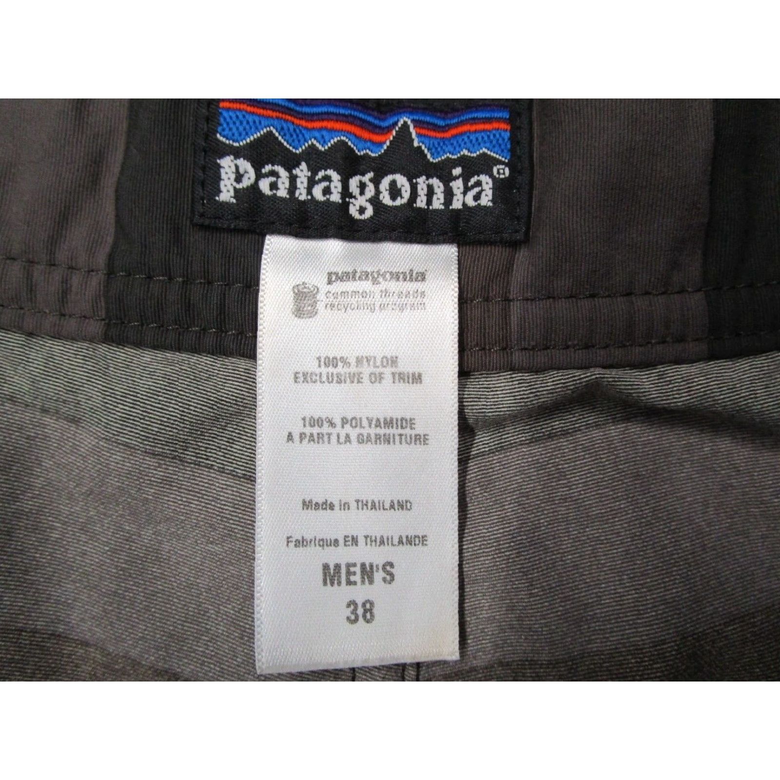Patagonia Patagonia Mens Brown Striped Bottom Trunks 38 10" Surf Beach Swim Button Fly Drawstring Rear Pocket Nylon 100% Vintage? No Size US 38 / EU 54 - 2 Thumbnail
