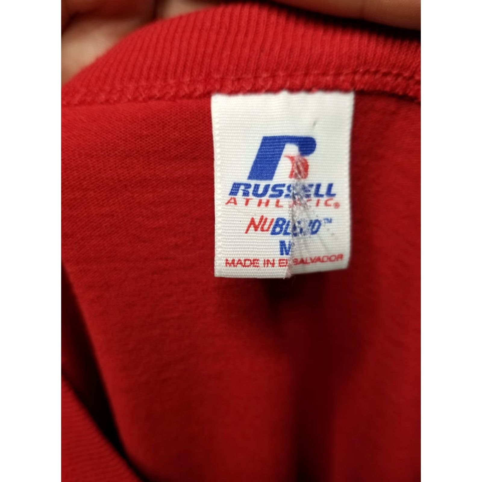 Russell Athletic VINTAGE Russell Athletic T-Shirt - 90s Cotton Spellout Red Mens M Short Sleeve Shirt Adult Medium Red Russell Athletic 90s Theme Mens Size US M / EU 48-50 / 2 - 3 Thumbnail