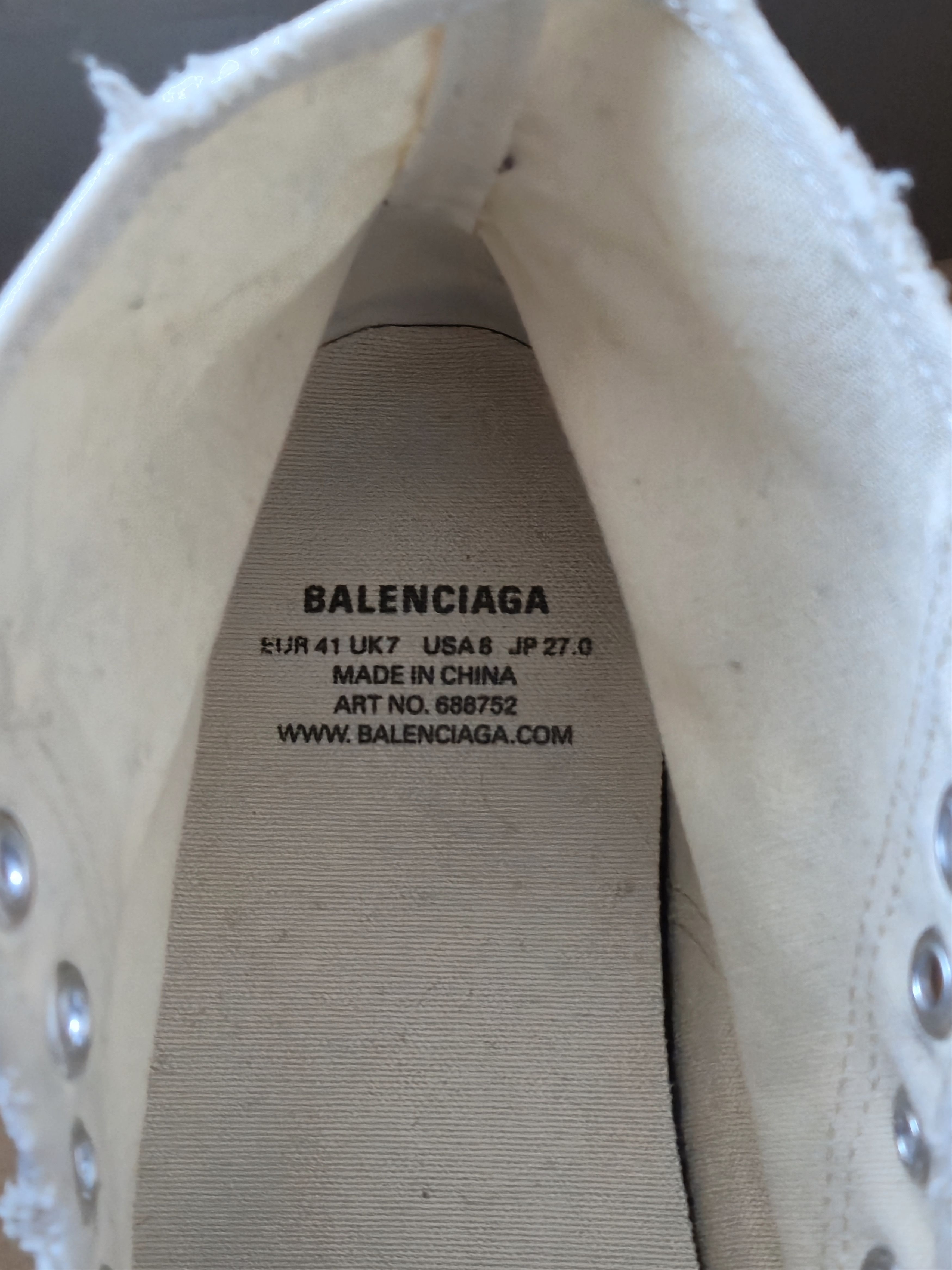 Balenciaga Balenciaga Paris Destroyed High Tops 688752 Size US 8 / EU 41 - 6 Thumbnail