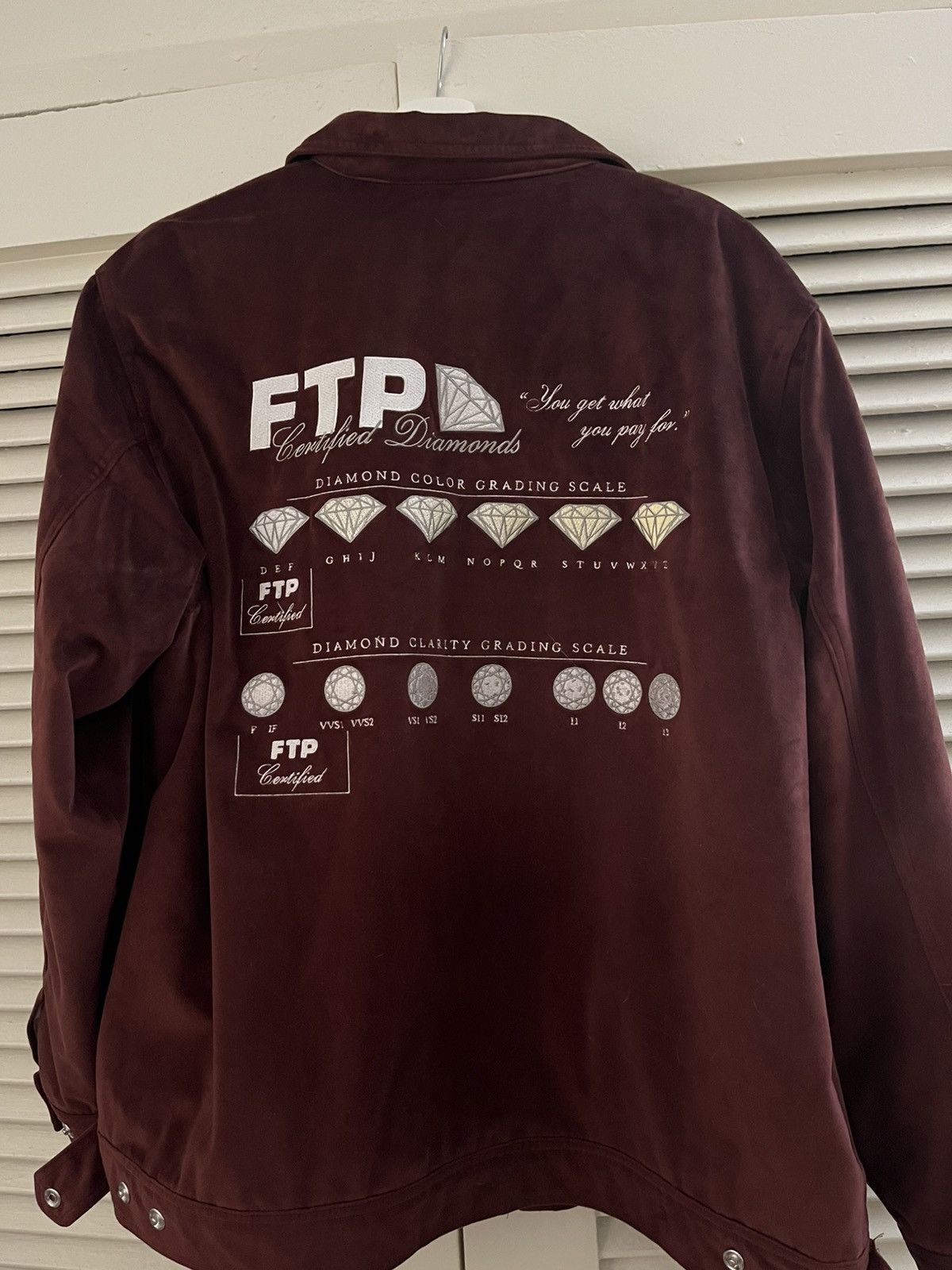 Fuck The Population FTP Maroon Coach Diamond Dealer Jacket Size US XL / EU 56 / 4 - 2 Thumbnail