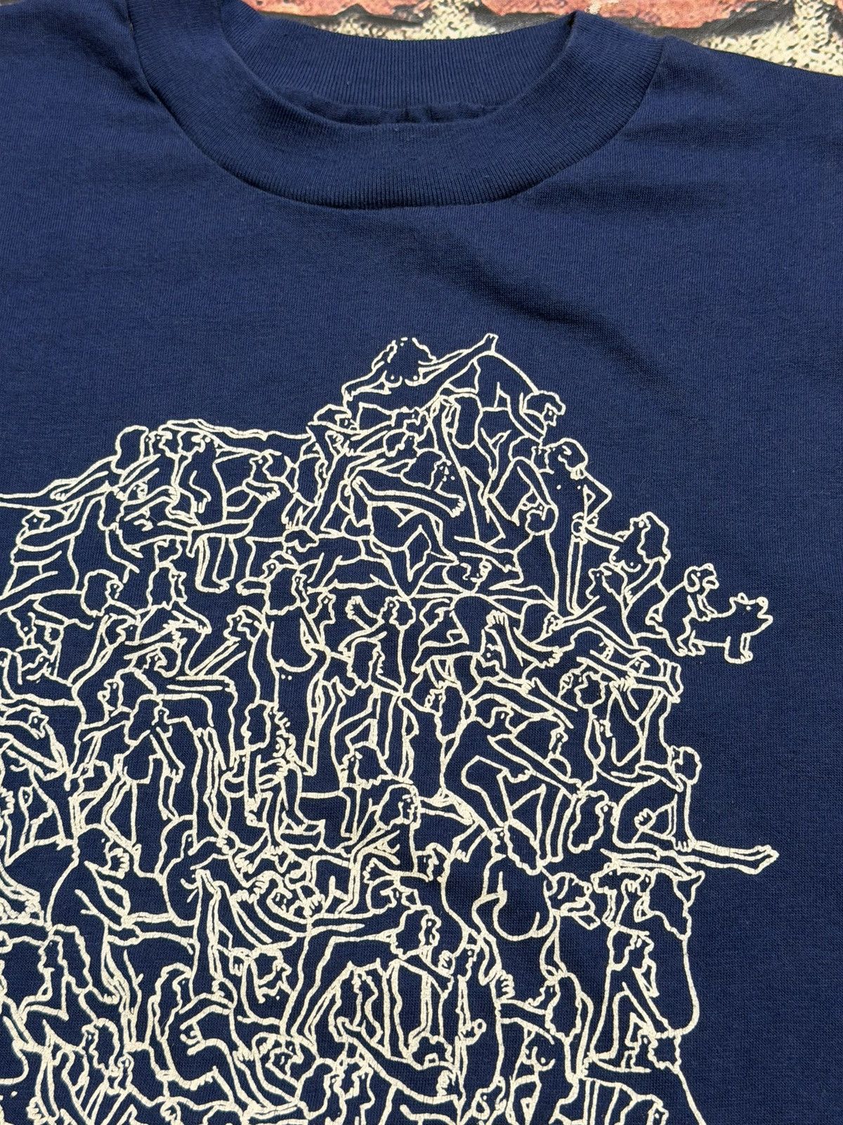 Hanes Vintage Group Sex Orgy Cartoon Graphic Collage T Shirt 80s Size US M / EU 48-50 / 2 - 9 Thumbnail