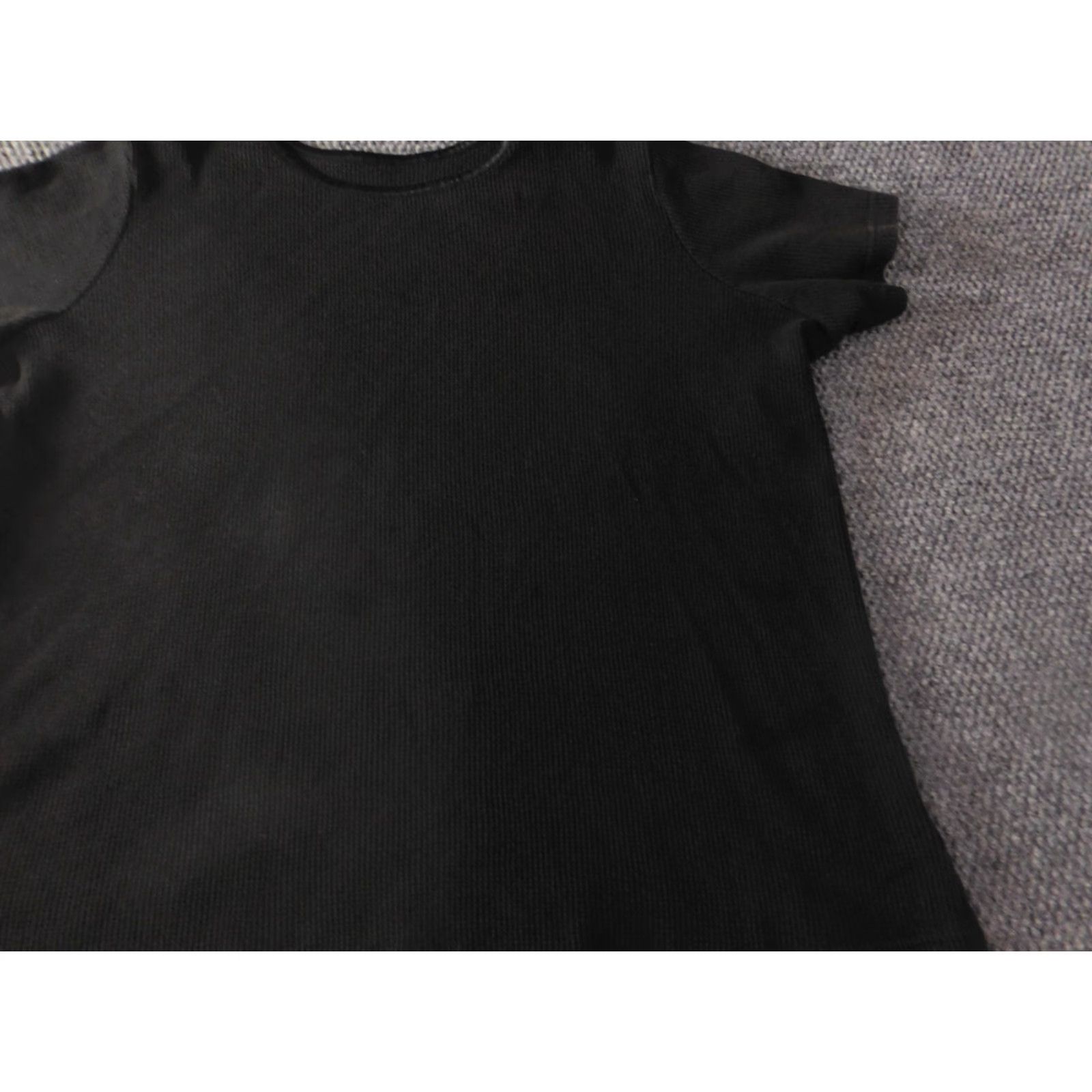 Vintage Woman Within Blouse 2X Black Crewneck Pullover Stretch Short Sleeve Casual Size XXL / US 16-18 / IT 52-54 - 3 Thumbnail