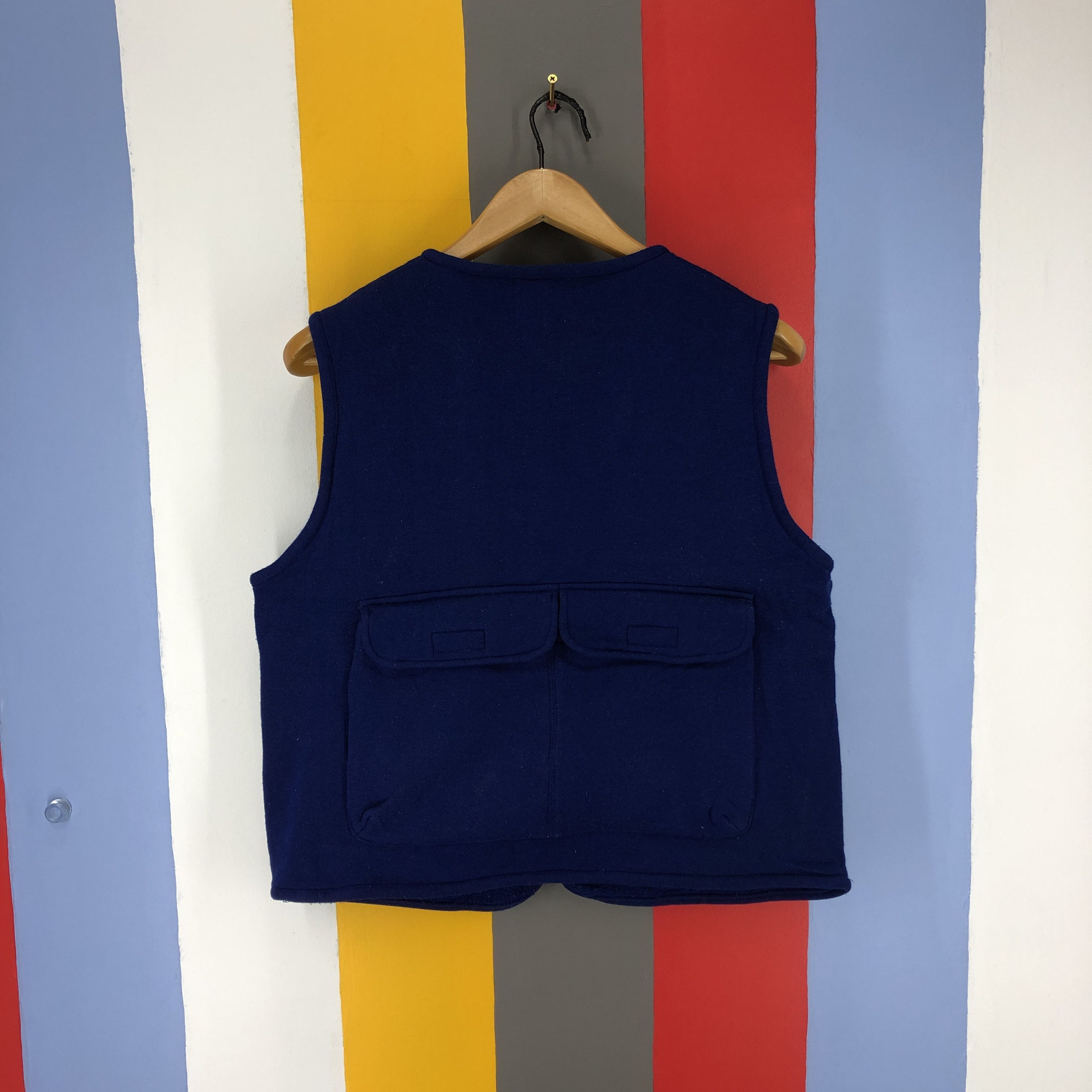 Vintage 90s Vintage St. PETER Wool Vest Multi Pocket #0760/D Size US S / EU 44-46 / 1 - 7 Thumbnail