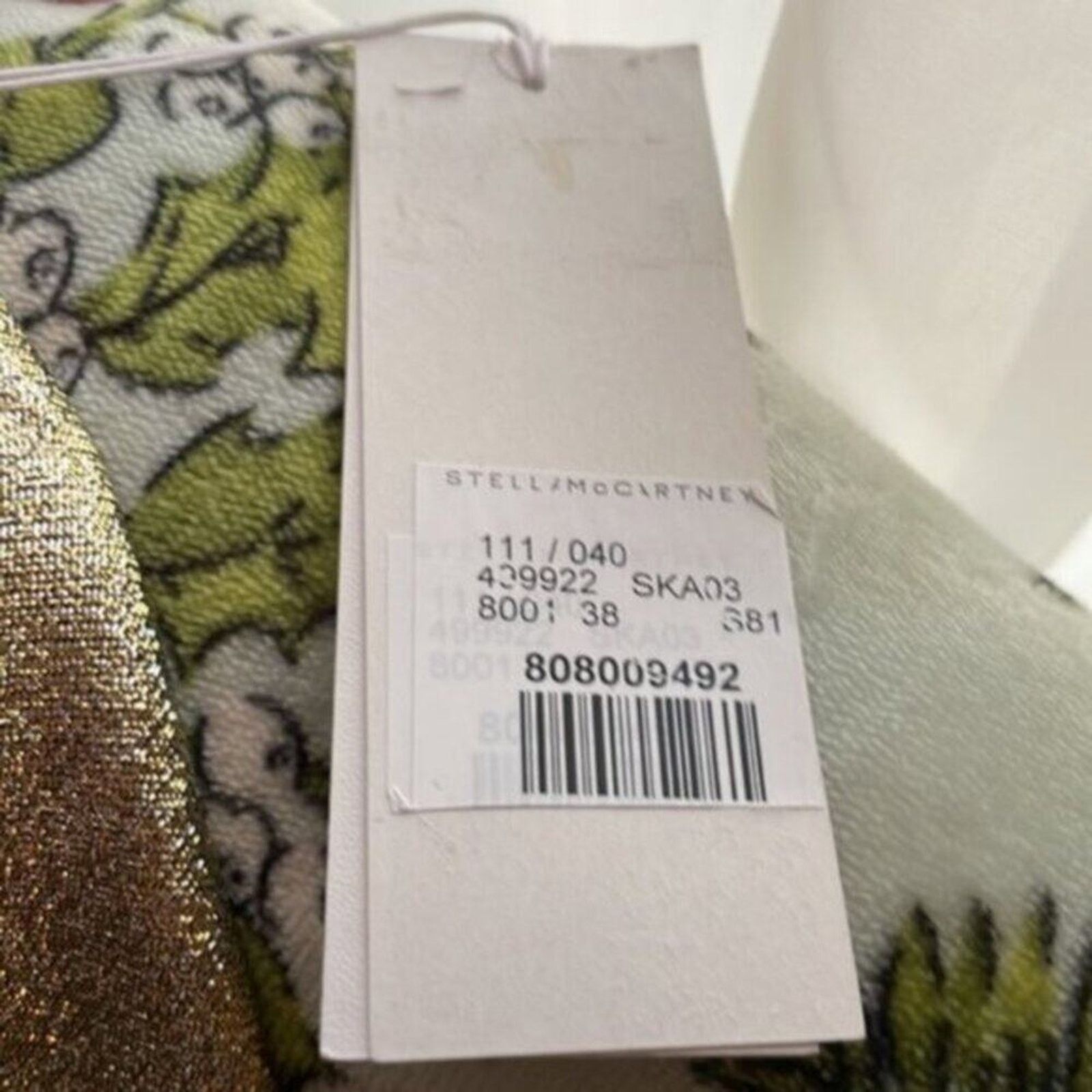 Stella McCartney Stella McCartney Lurex Gathered Brynn skirt Gold size 4 Size 26" / US 2 / IT 38 - 9 Thumbnail